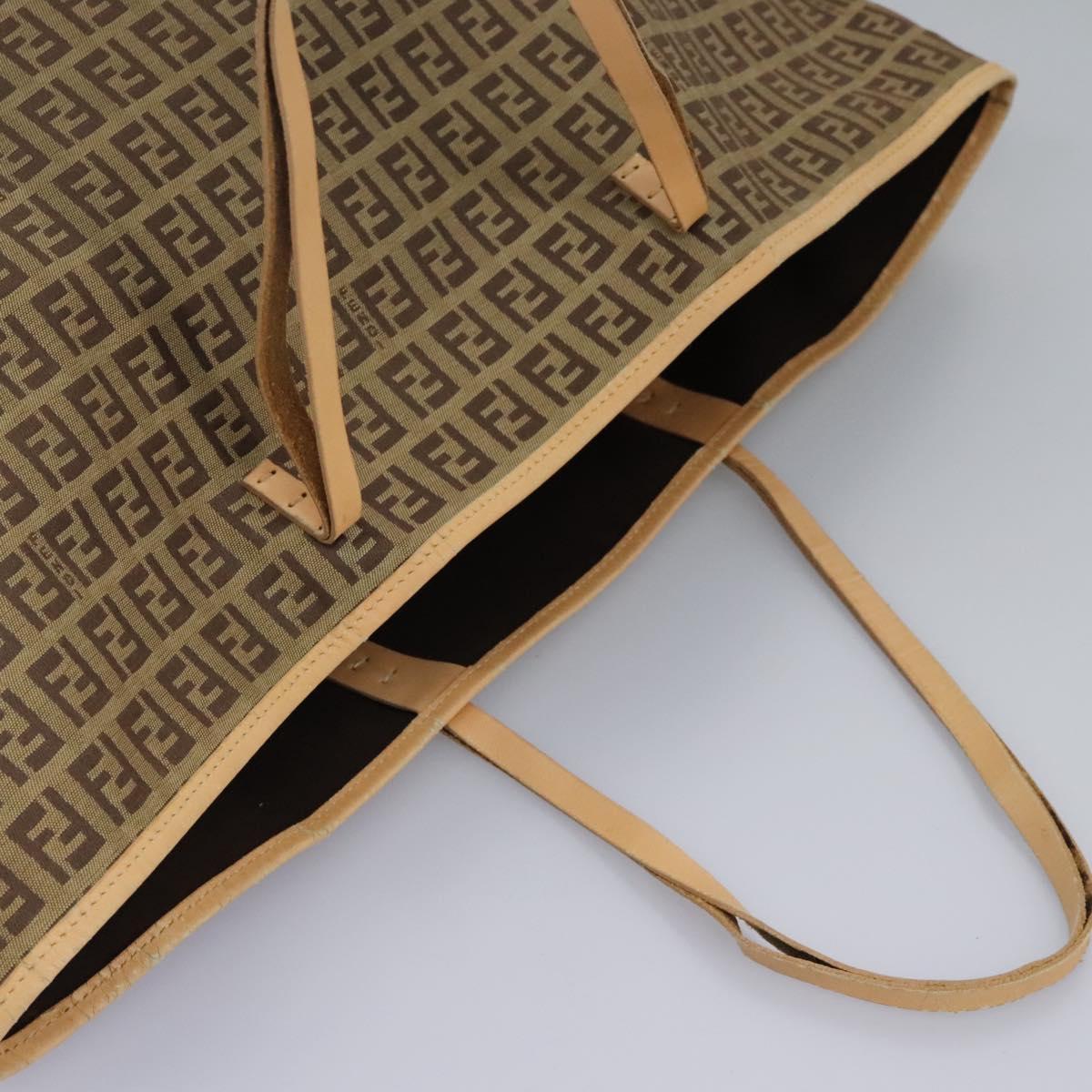 FENDI Zucchino Canvas Tote Bag Beige ac3574