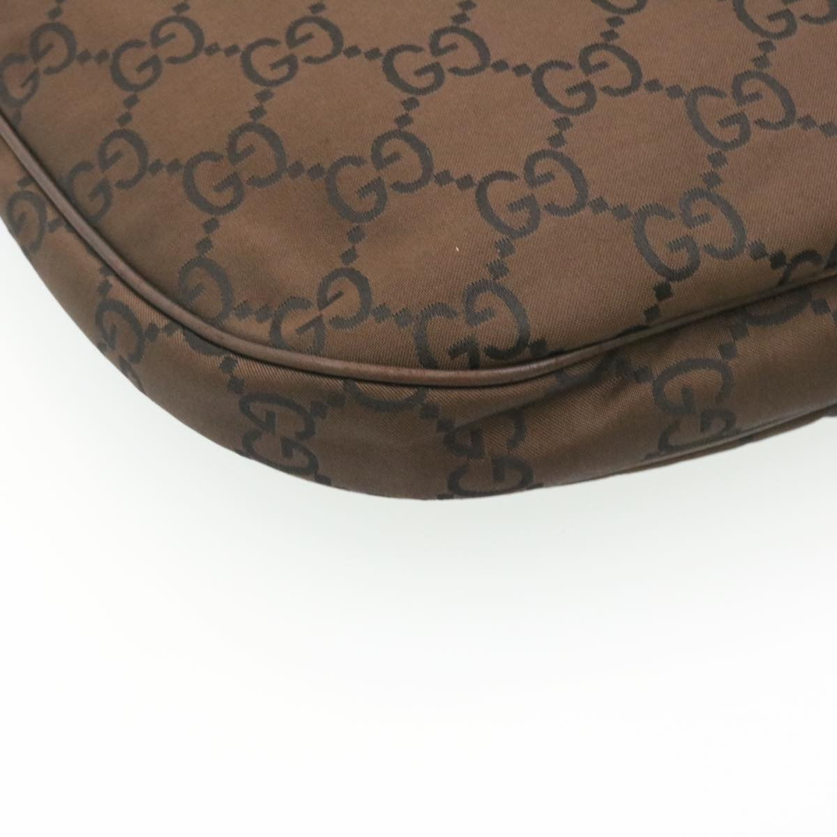 GUCCI GG Canvas Shoulder Bag Canvas Brown ac587