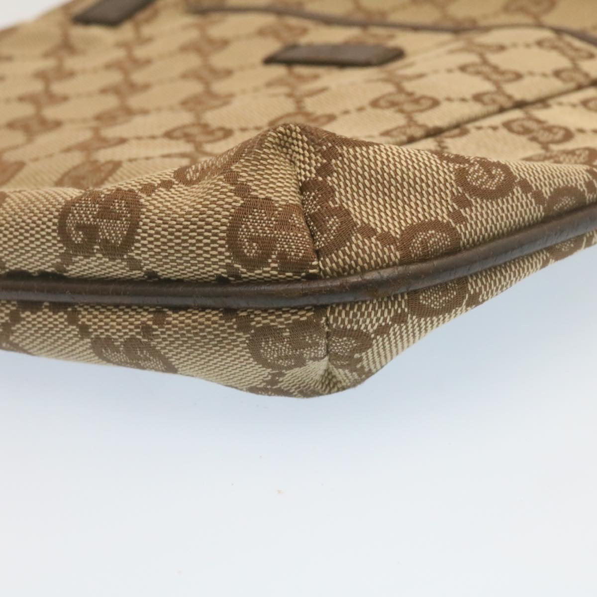GUCCI GG Canvas Shoulder Bag Beige 122793 ac588