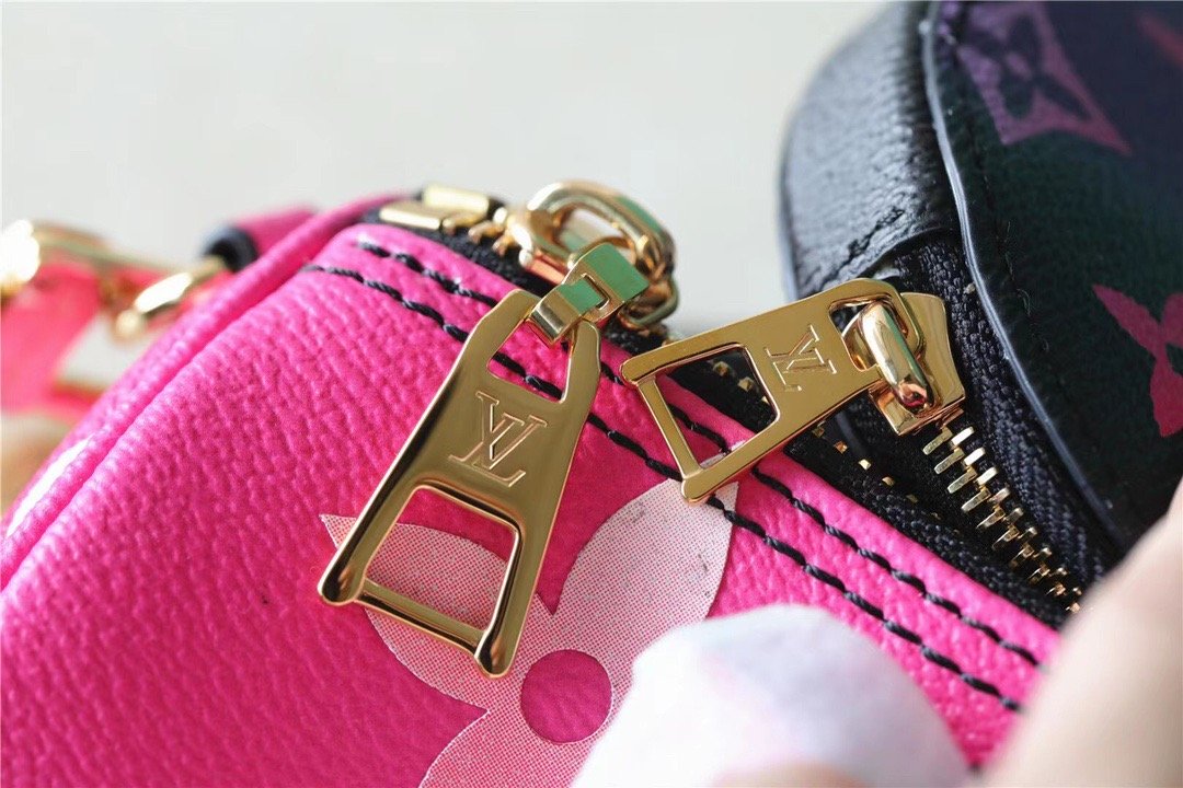 LV Papillon GLAMI Bag Classic Monogram For Women 20cm Midnight Fuchsia LV M59860