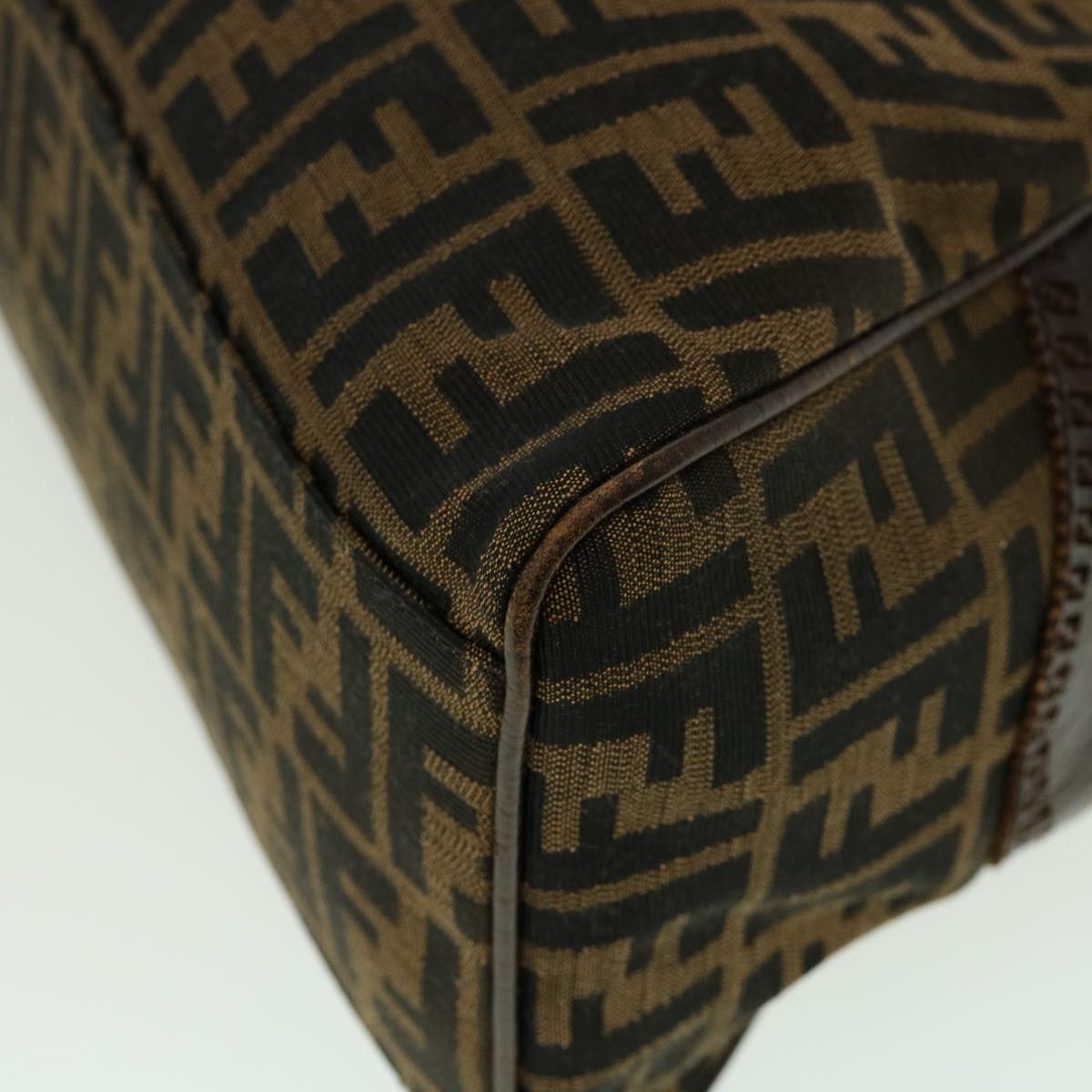 FENDI Tote Bag Zucca Canvas Brown ac845