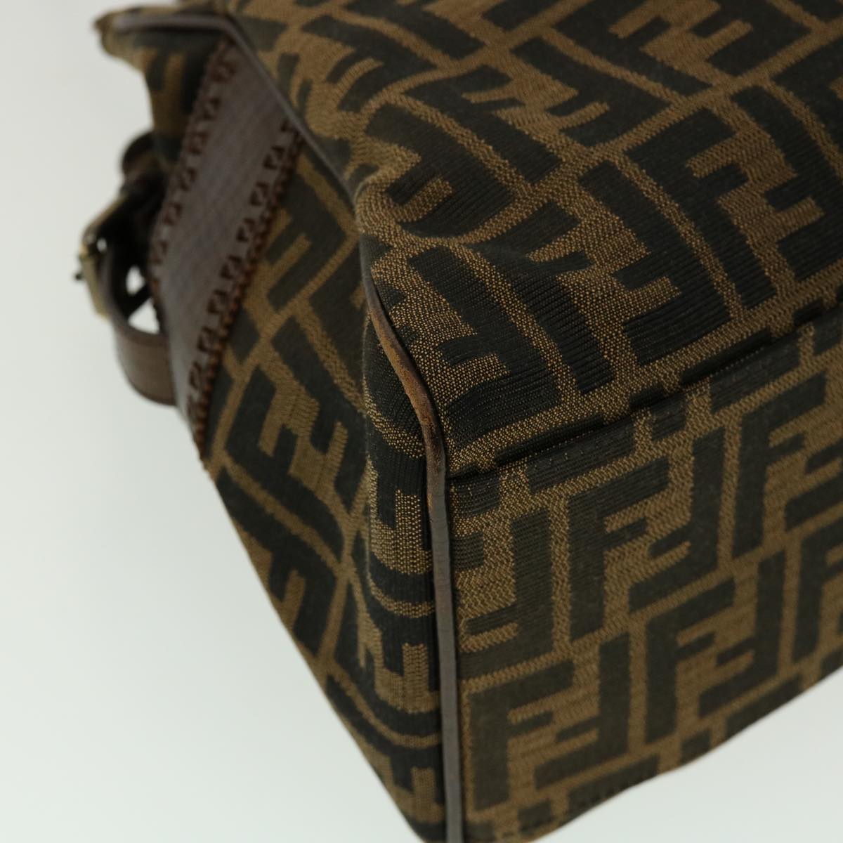 FENDI Tote Bag Zucca Canvas Brown ac845