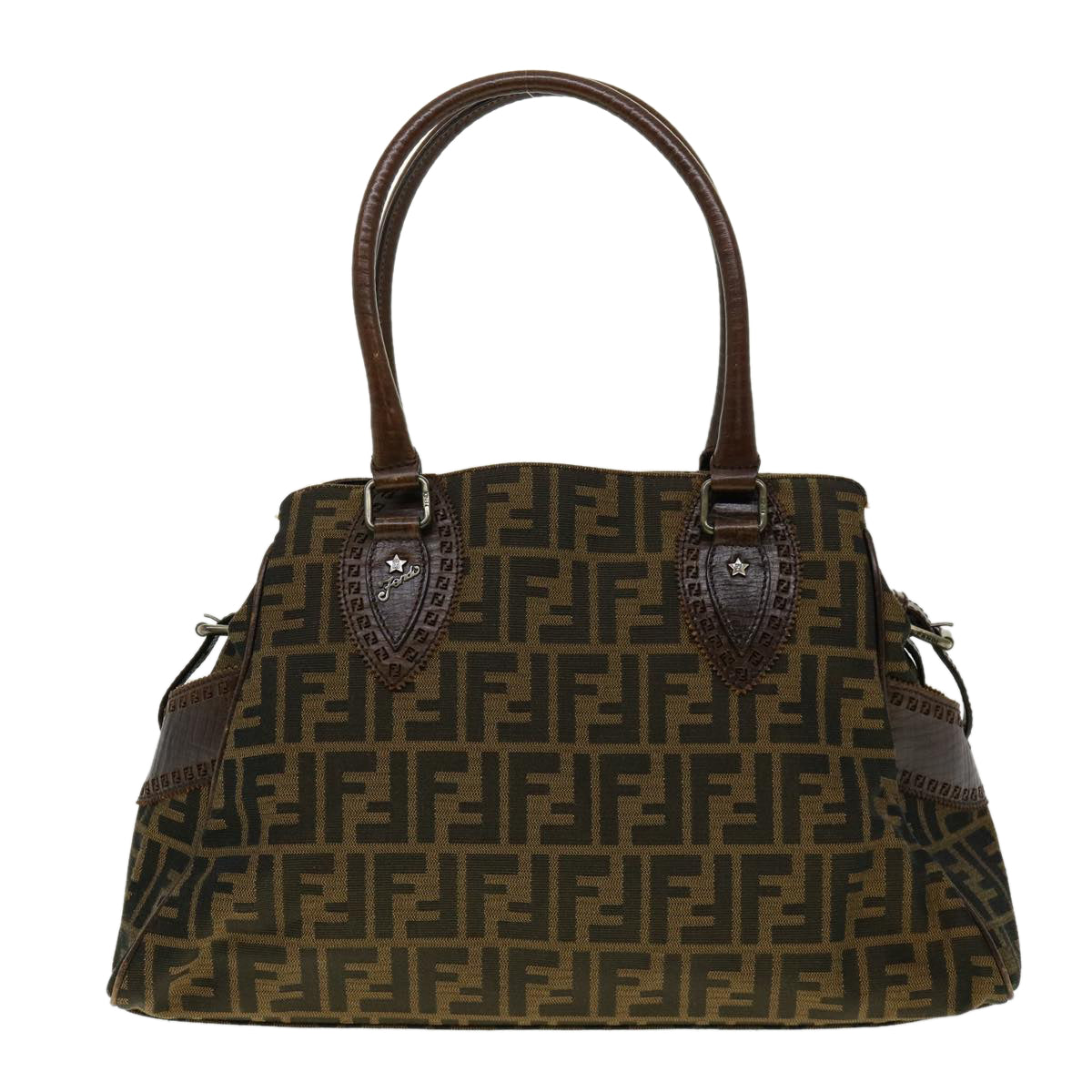 FENDI Tote Bag Zucca Canvas Brown ac845