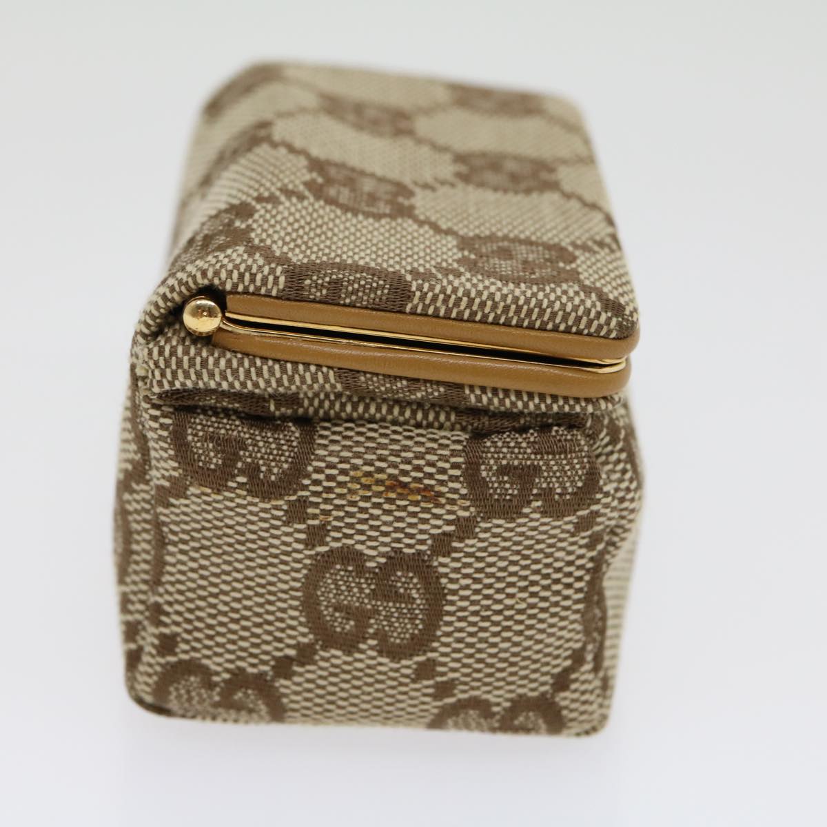 GUCCI GG Canvas Pouch Beige ac929