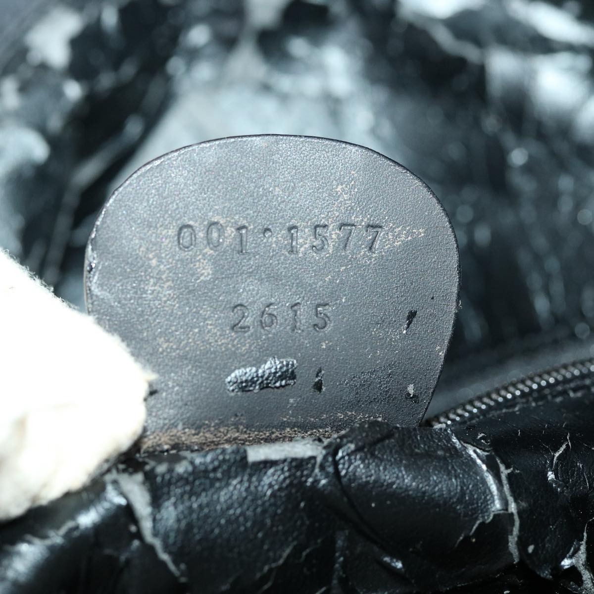 GUCCI Bamboo Hand Bag Suede Leather Black ac987