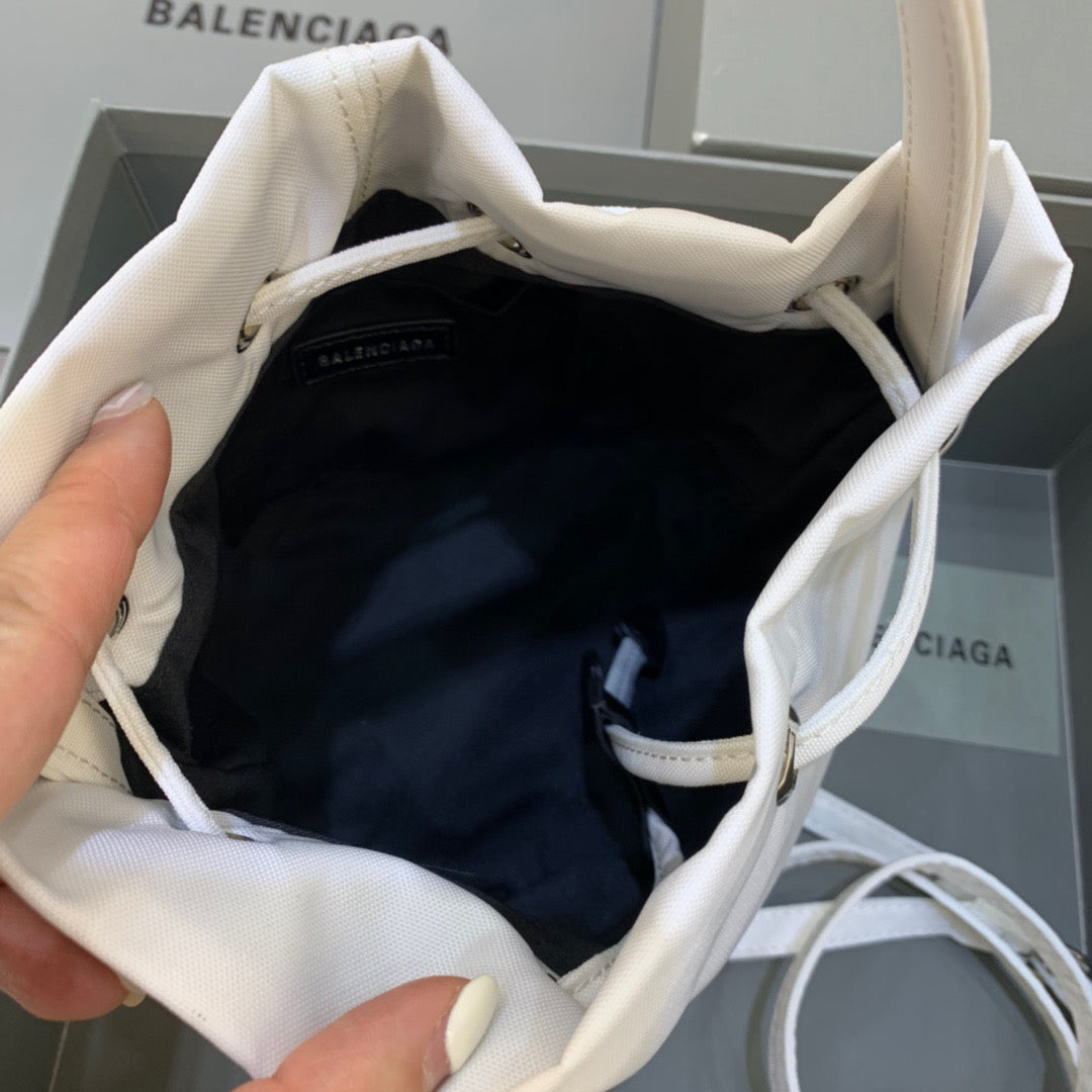 Balen Le Cagole MeGLAMIum Bucket Bag In White, For Women,  Bags 11.8in/30cm