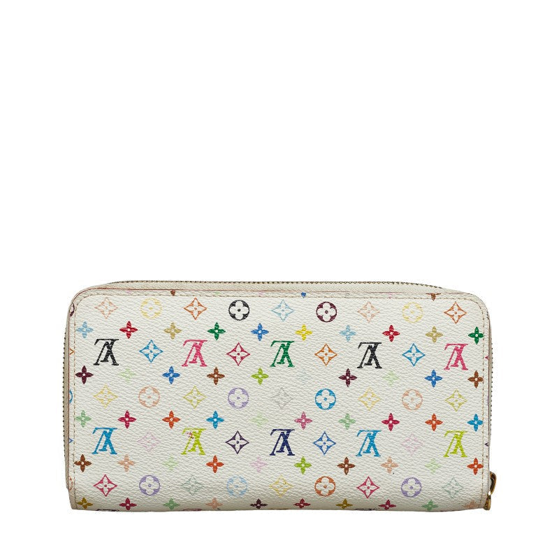 Louis Vuitton Monogram Multi-Color Zippie Wallet Roundfashner Long Wallet M60241 White PVC Leather Ladies Louis Vuitton