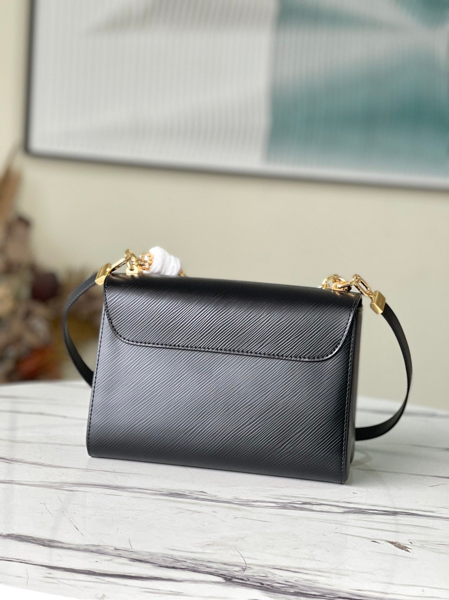 LV Twist MM Monogram GlamIower Black For Women,  Shoulder And Crossbody Bags 9.1in/23cm LV M59402