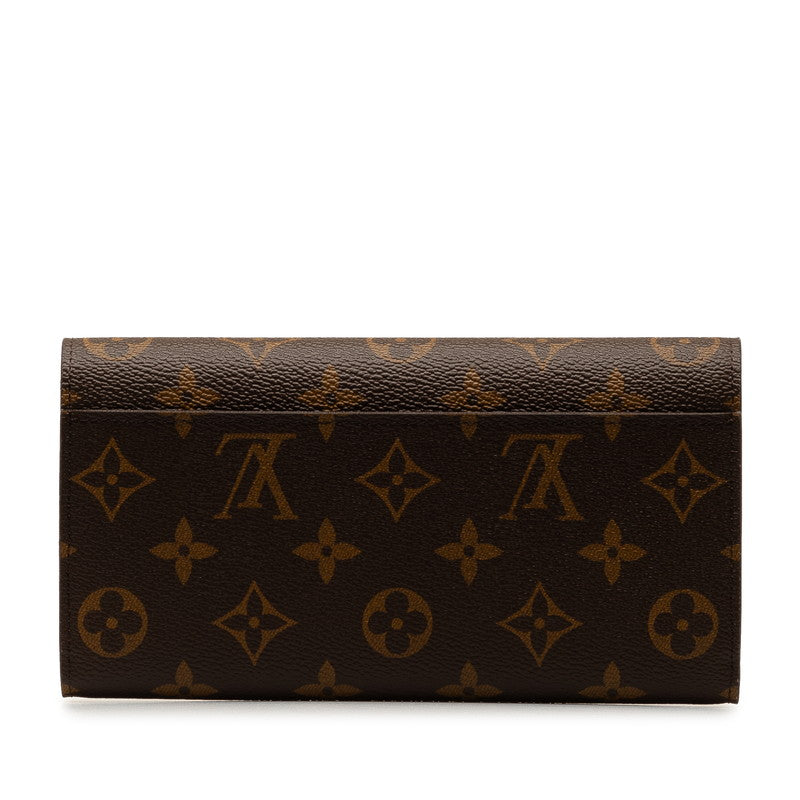 Louis Vuitton Monogram Portefolio Sarah Long Wallet M60531 Brown PVC Leather  Louis Vuitton