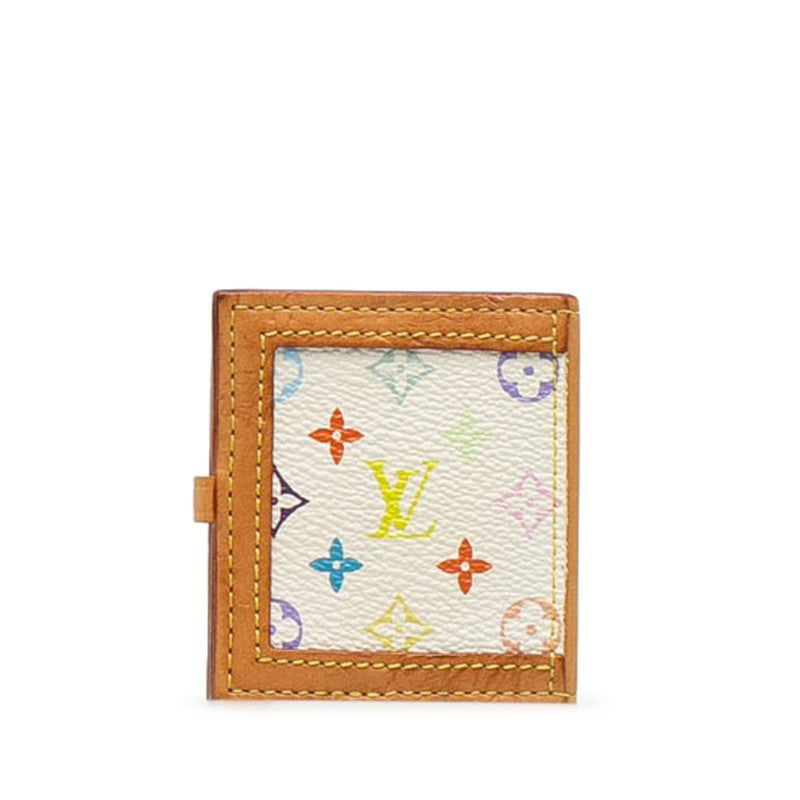Louis Vuitton Monogram Multicolor Port Photo 2 Volle Photo Case M58003 Bronze White PVC Leather Ladies Louis Vuitton