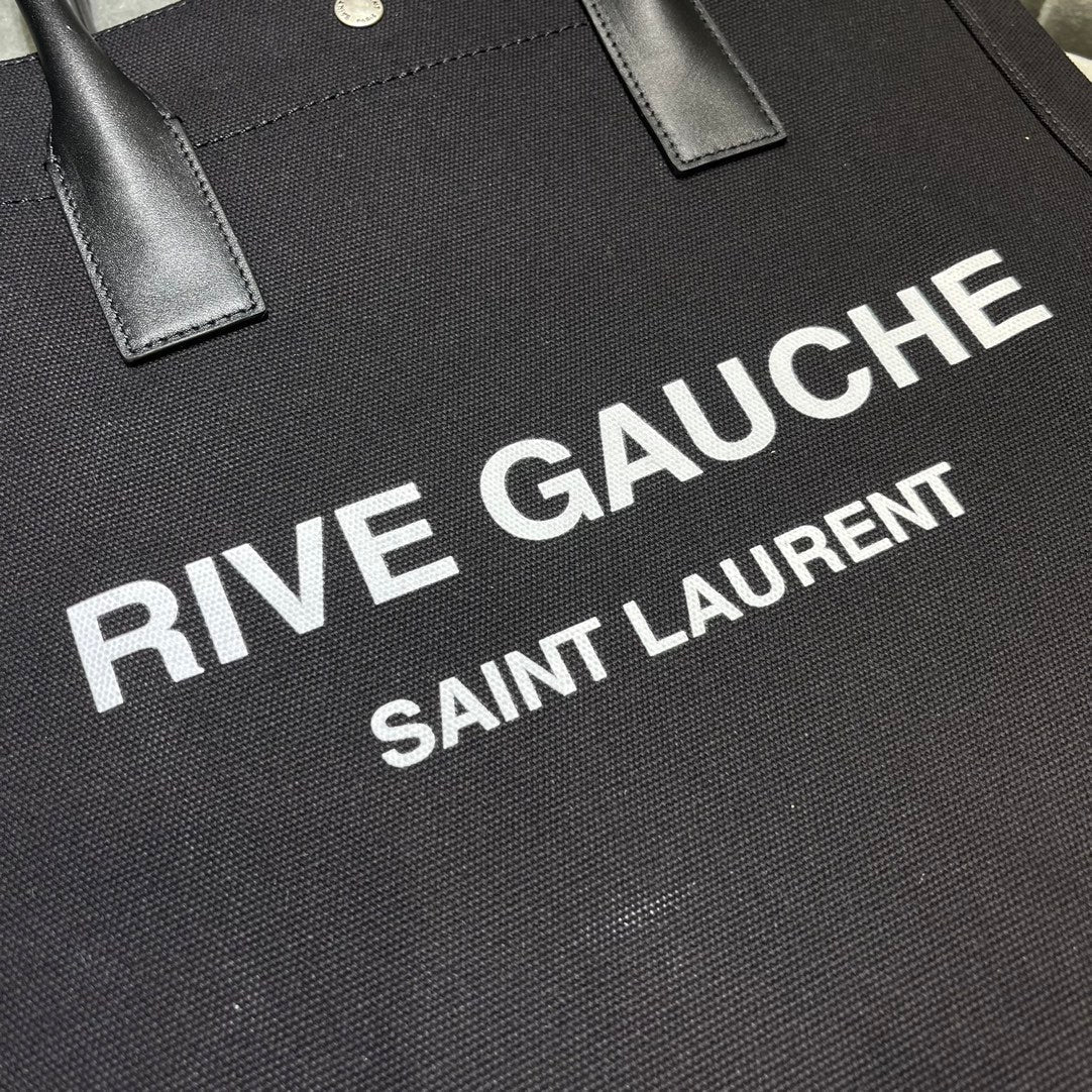 GLAMI Rive Gauche North/South Tote Bag In Printed Linen For Women 15.3in/39cm YSL 63253996N9E1070
