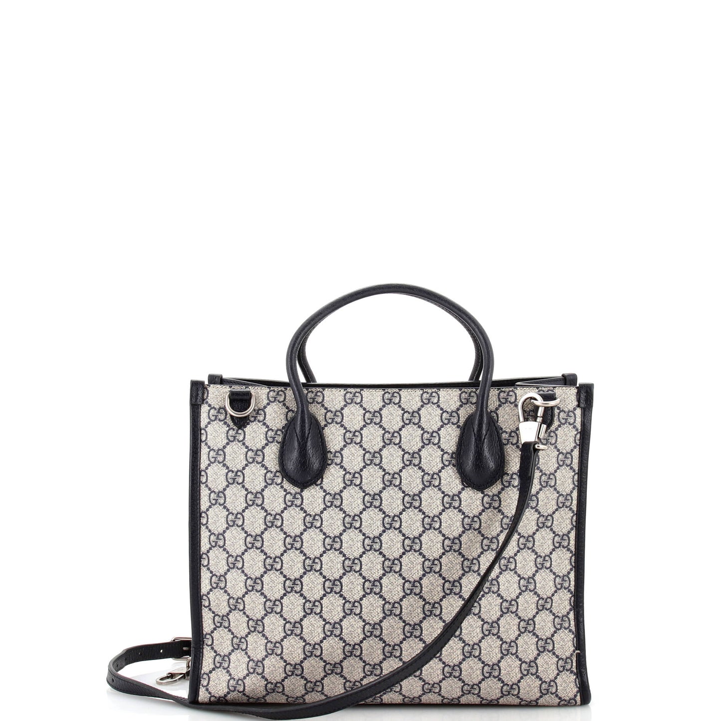 Structured Top Handle Open Tote GG Coated Canvas Small