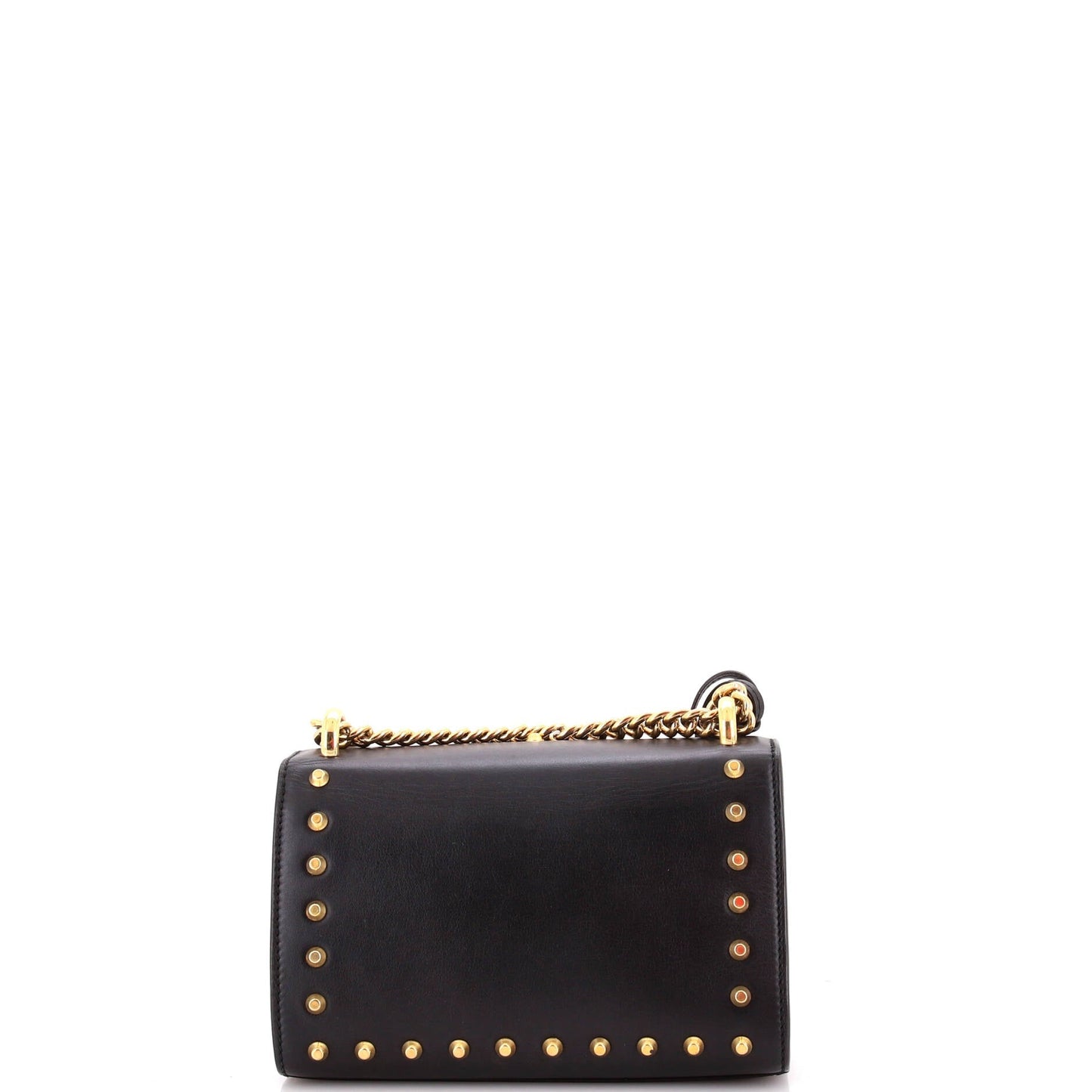 Pearly Padlock Shoulder Bag Studded Leather Small