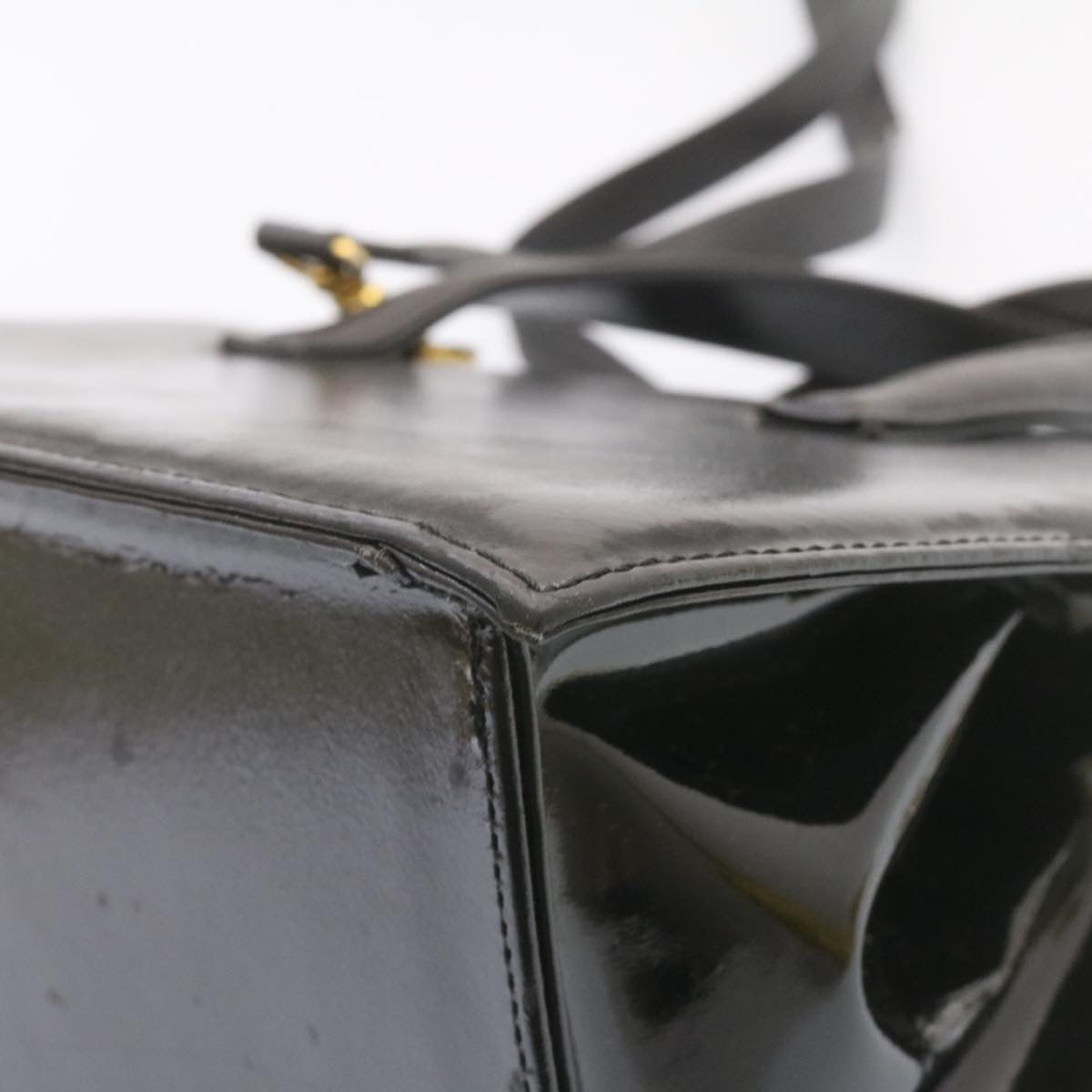 FENDI Hand Bag Leather 2Way Black ai073
