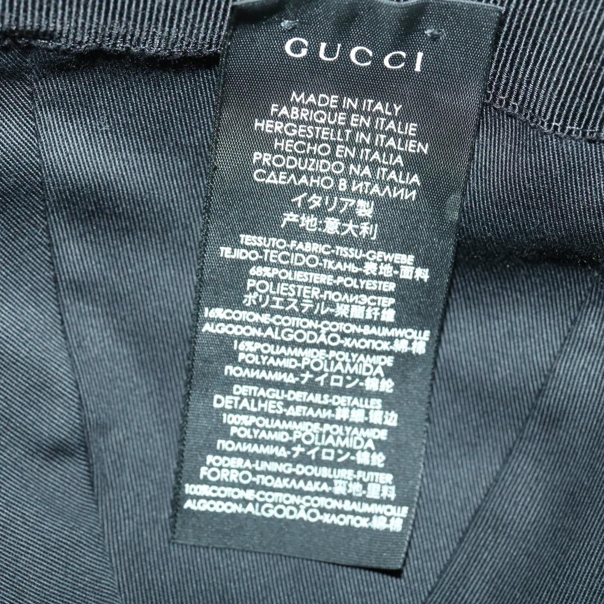 GUCCI Web Sherry Line GG Canvas Cap Black Green Red am3211