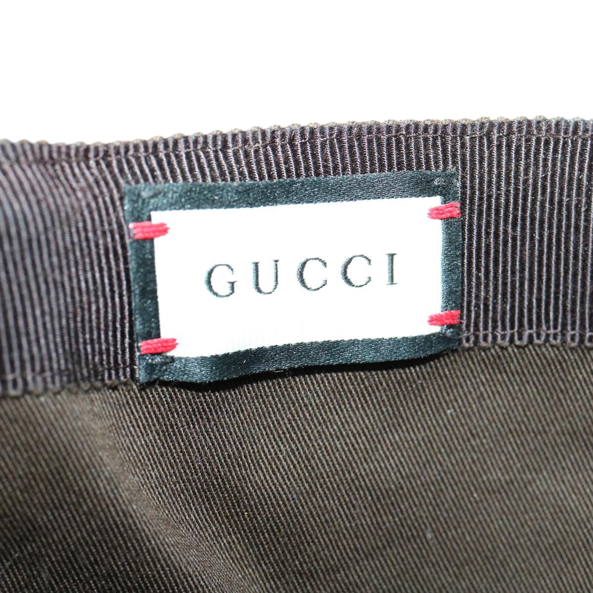 GUCCI Web Sherry Line GG Canvas Cap Beige Green Red am3212
