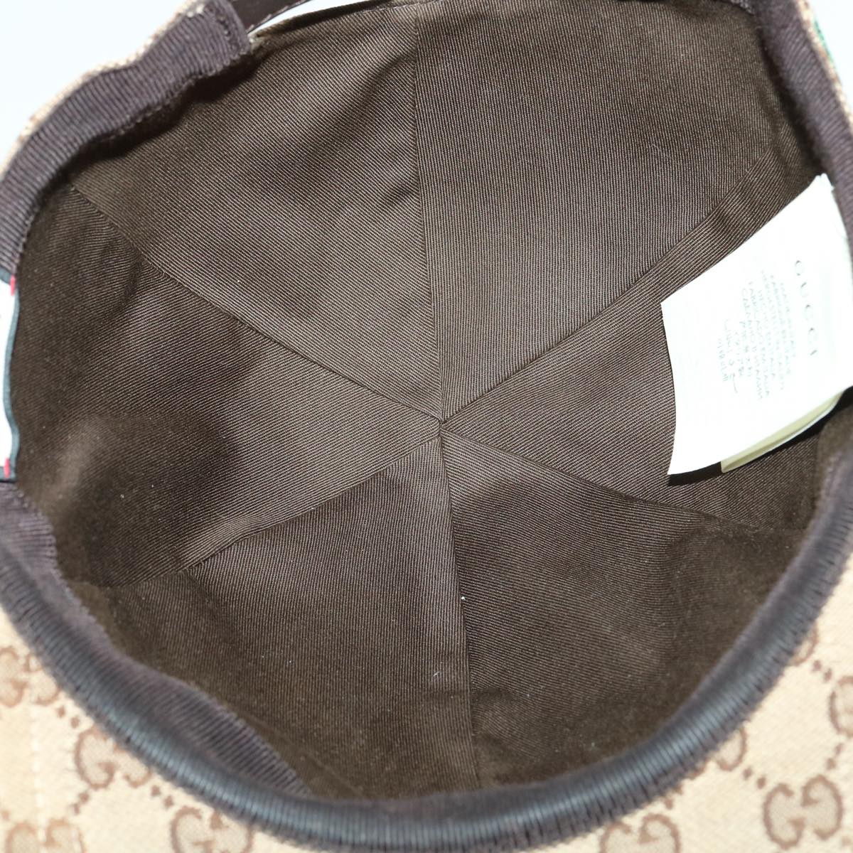 GUCCI Web Sherry Line GG Canvas Cap Beige Green Red am3212