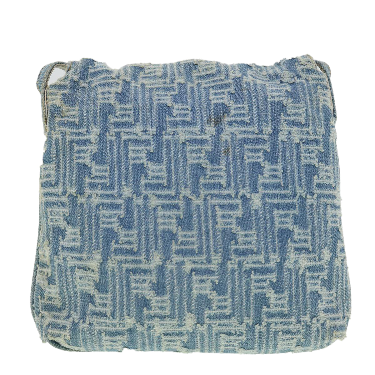 FENDI Zucca Canvas Mamma Baguette Shoulder Bag Blue am3268A