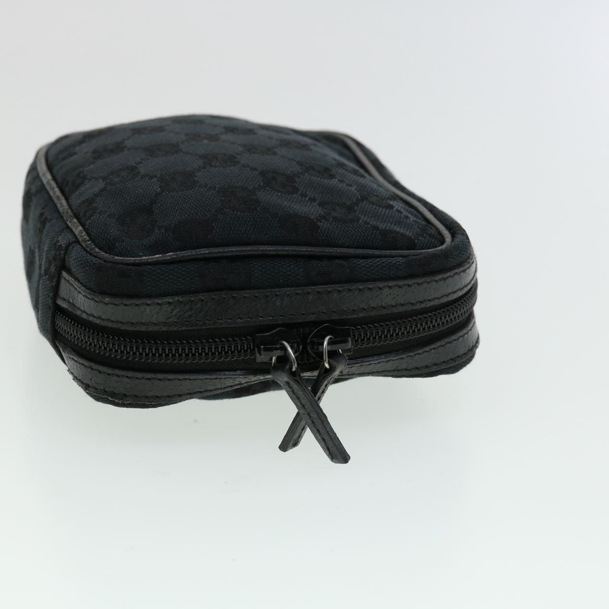 GUCCI GG Canvas Pouch 2Set Black Beige am3271
