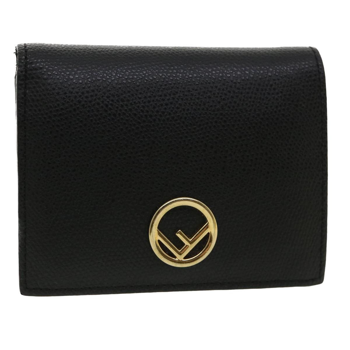 FENDI Wallet Leather Black am3478