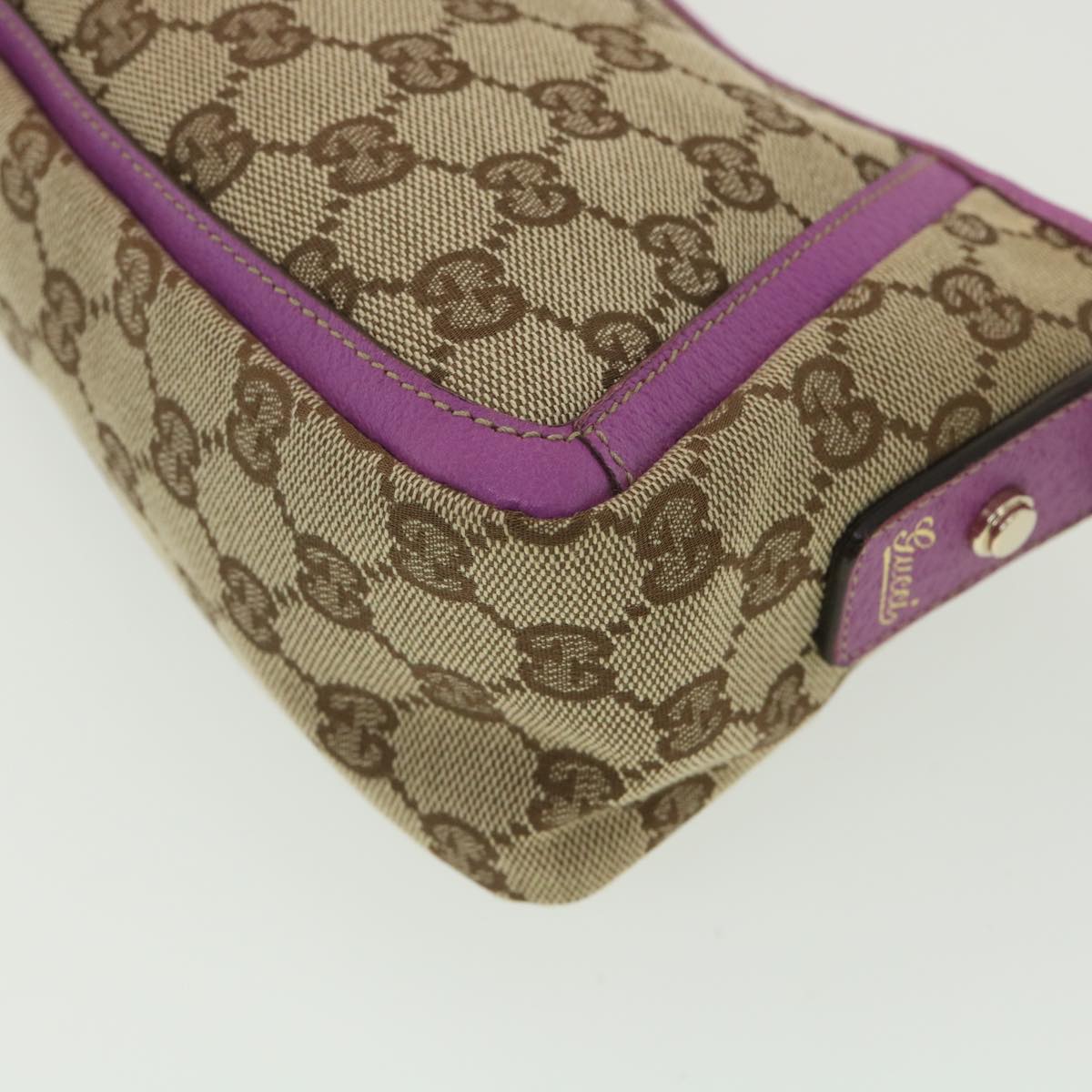 GUCCI GG Canvas Abbey Hand Bag Beige Pink 130939 am3519