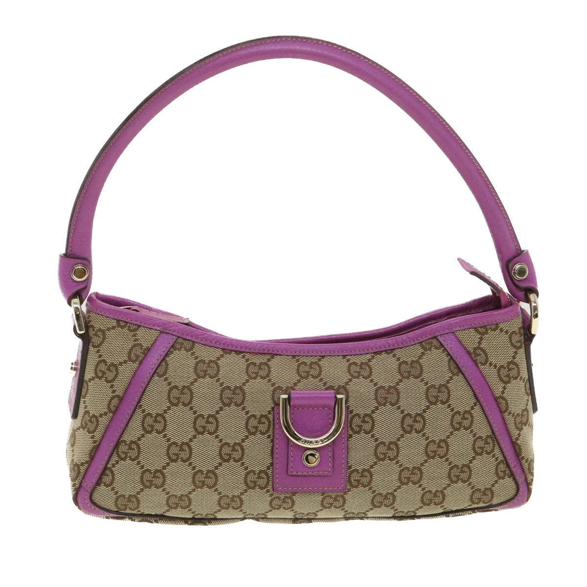 GUCCI GG Canvas Abbey Hand Bag Beige Pink 130939 am3519