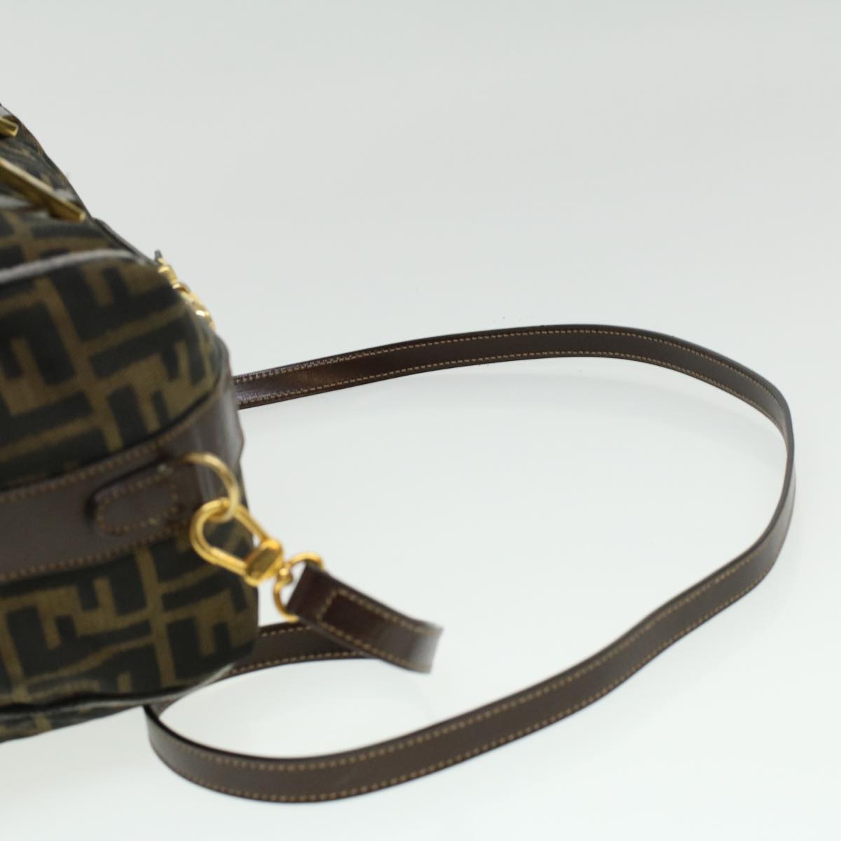 FENDI Hand Bag Zucca Canvas Brown am3593