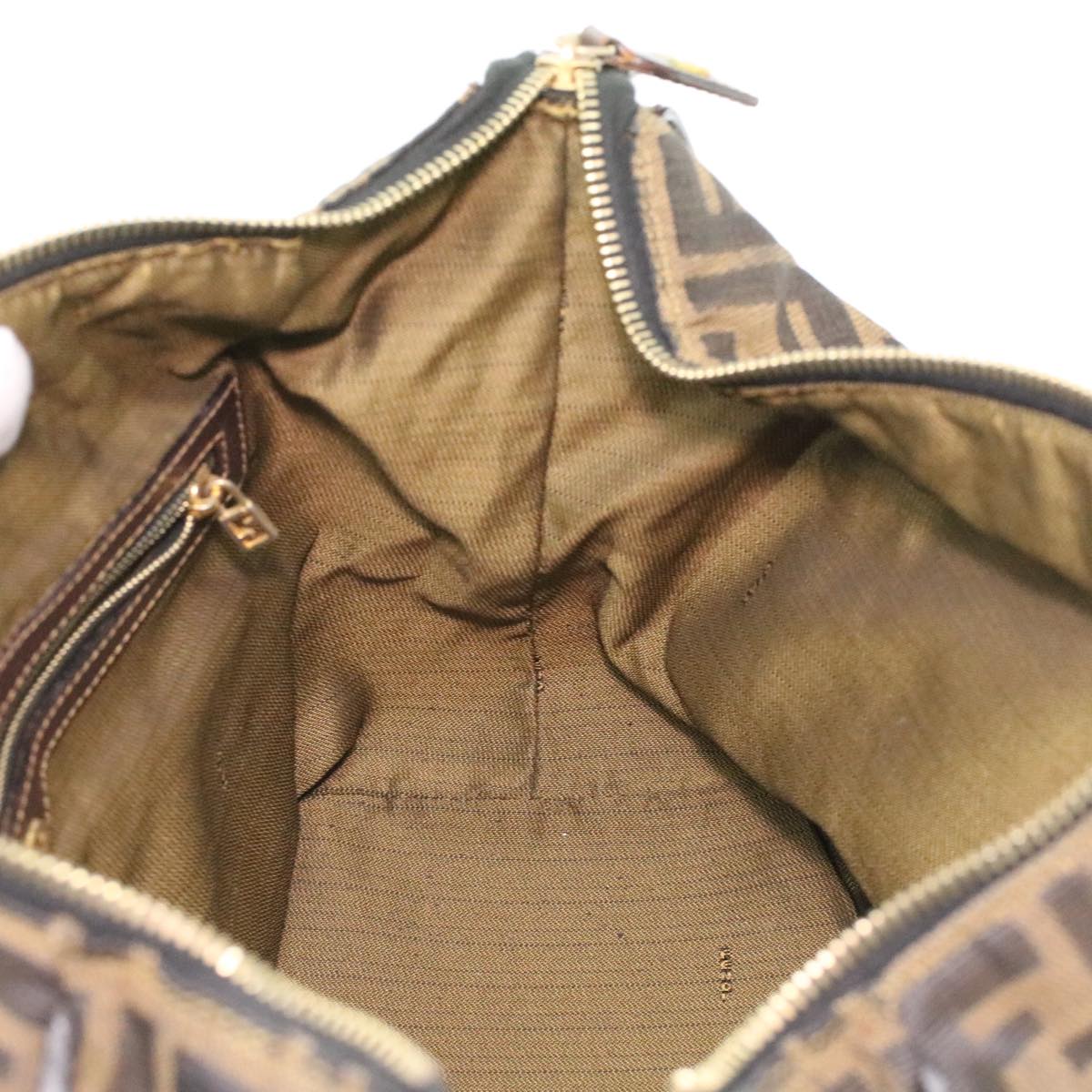 FENDI Hand Bag Zucca Canvas Brown am3593