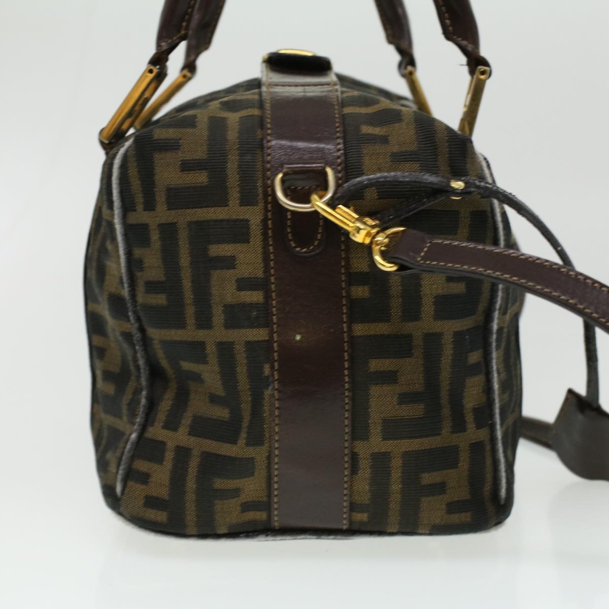 FENDI Hand Bag Zucca Canvas Brown am3593