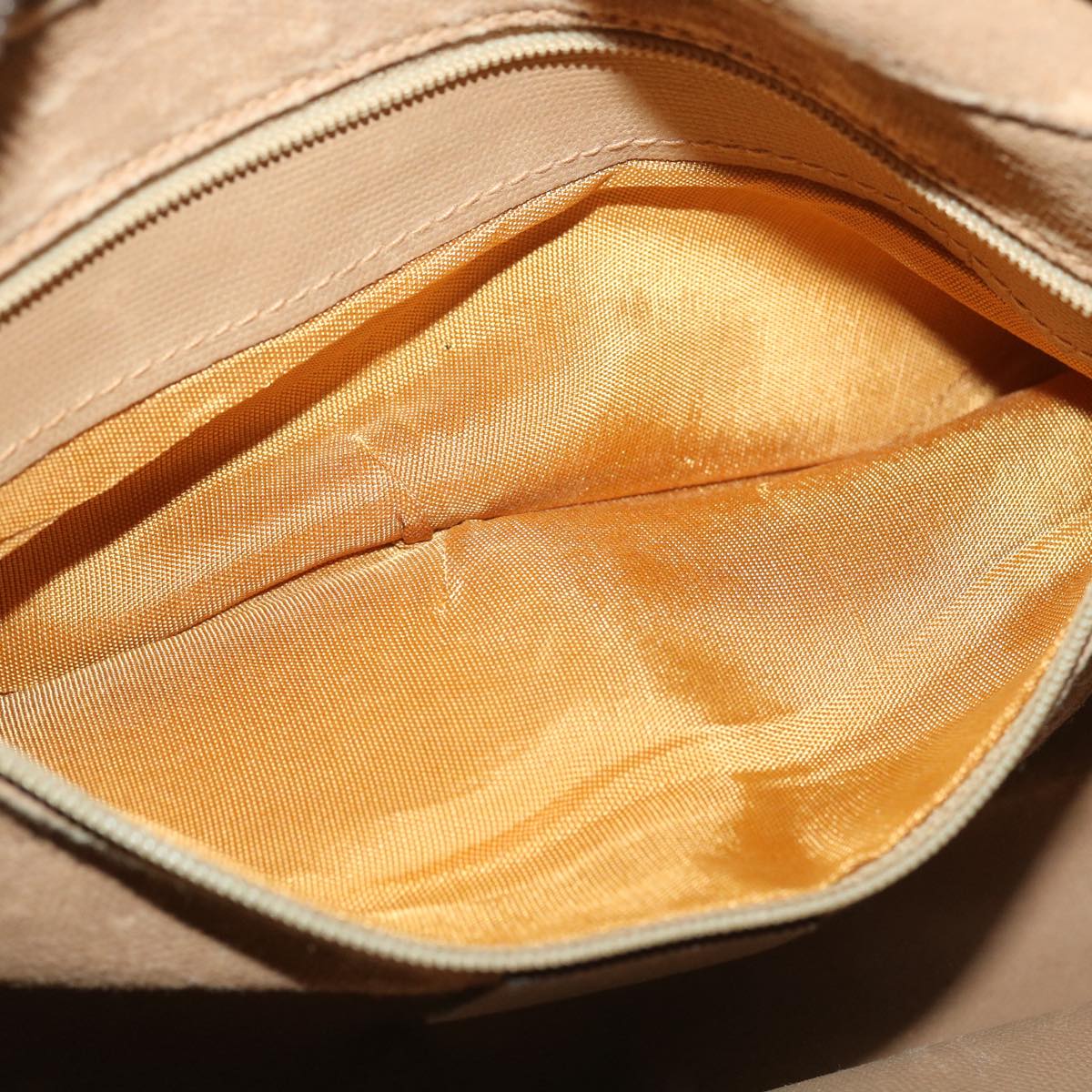 GUCCI GG Canvas Clutch Bag PVC Leather Beige am3609