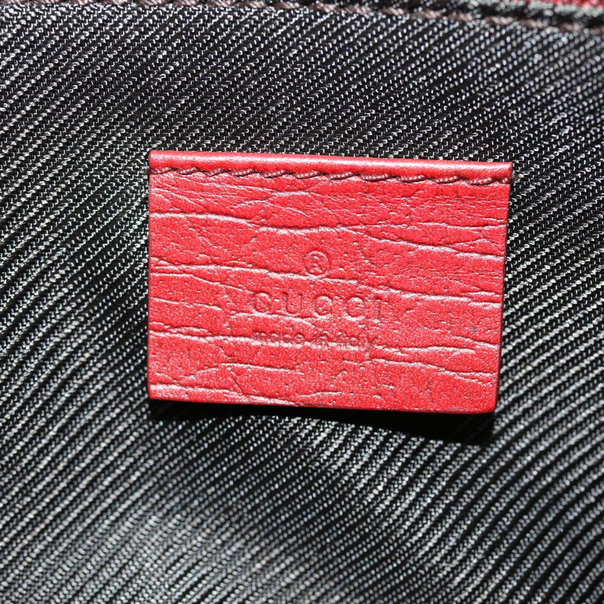 GUCCI GG Canvas Accessory Pouch Red 07198 am3657