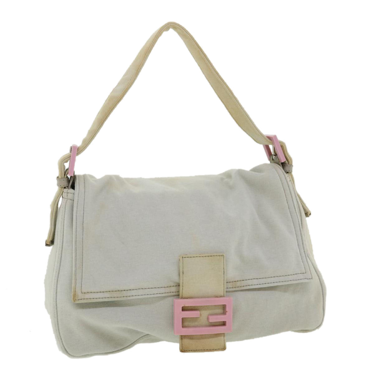 FENDI Shoulder Bag Canvas Light Blue am3717