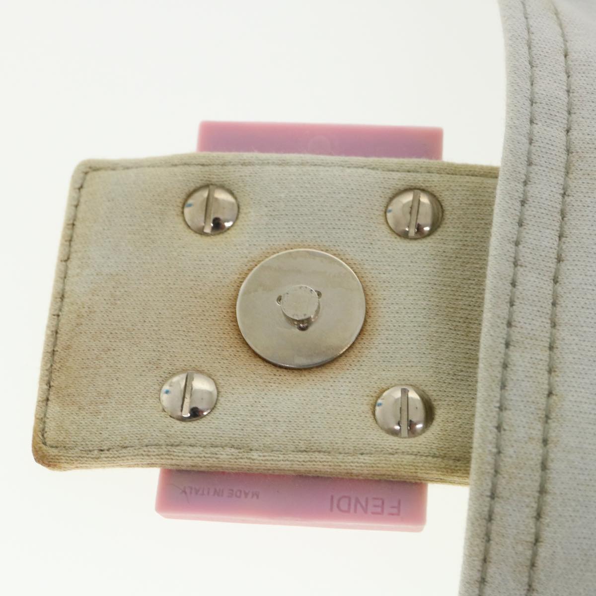 FENDI Shoulder Bag Canvas Light Blue am3717