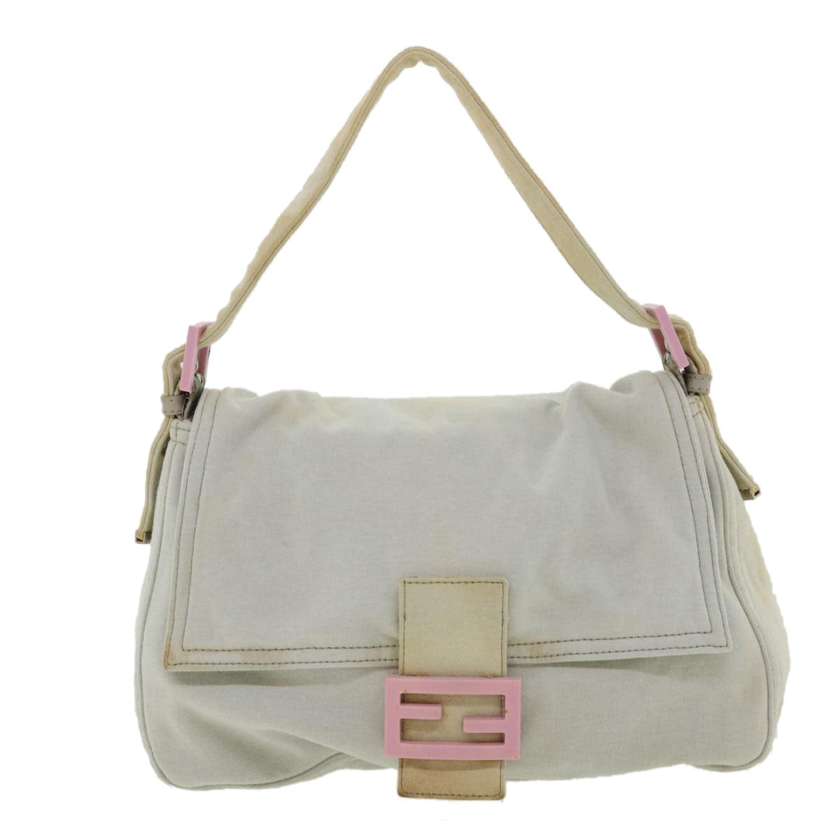FENDI Shoulder Bag Canvas Light Blue am3717