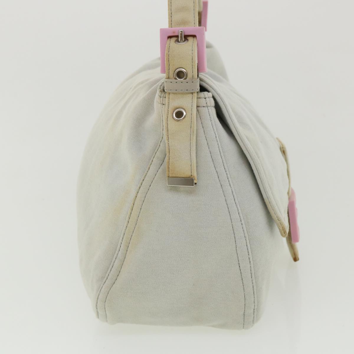 FENDI Shoulder Bag Canvas Light Blue am3717