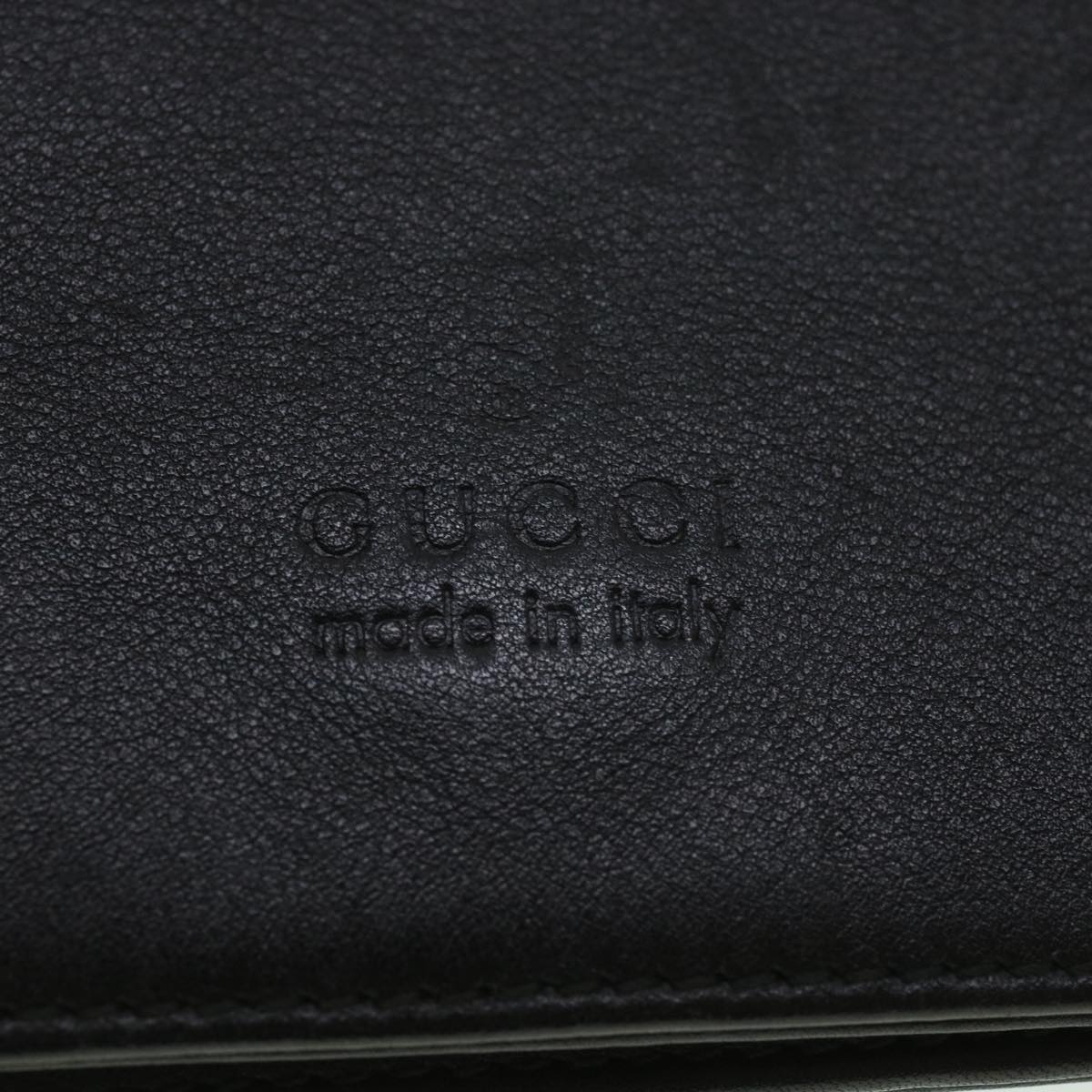 GUCCI Bamboo Shoulder Bag Leather Black 001 3239 001998 am3859