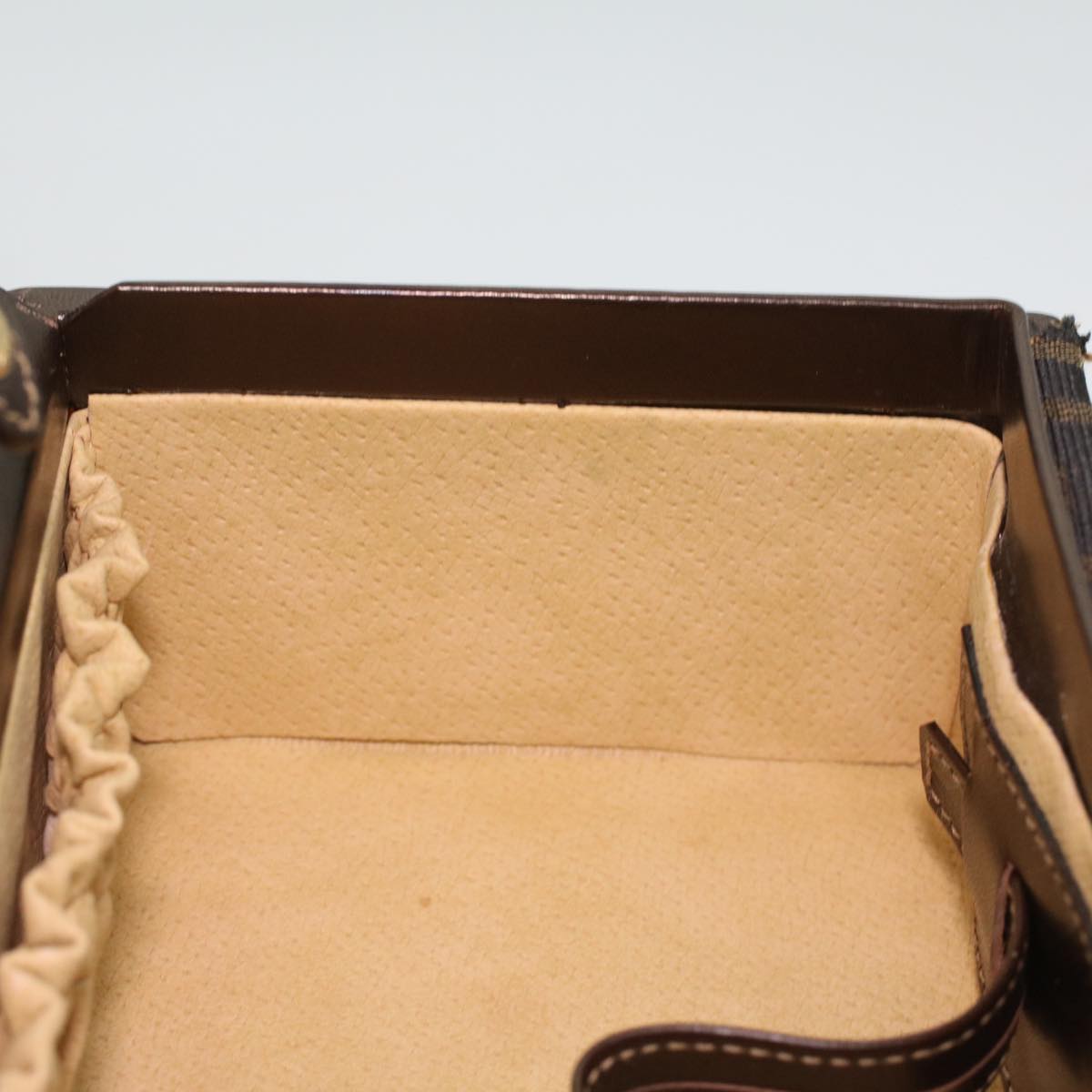 FENDI Zucca Canvas Hand Bag 2way Brown Black am3888A