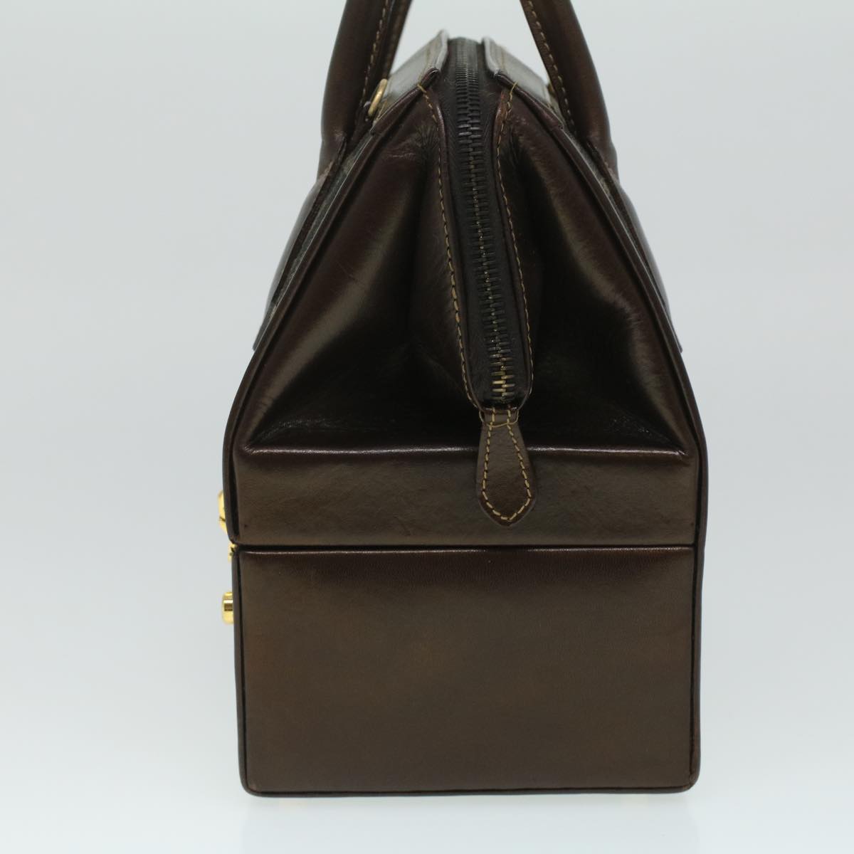 FENDI Zucca Canvas Hand Bag 2way Brown Black am3888A