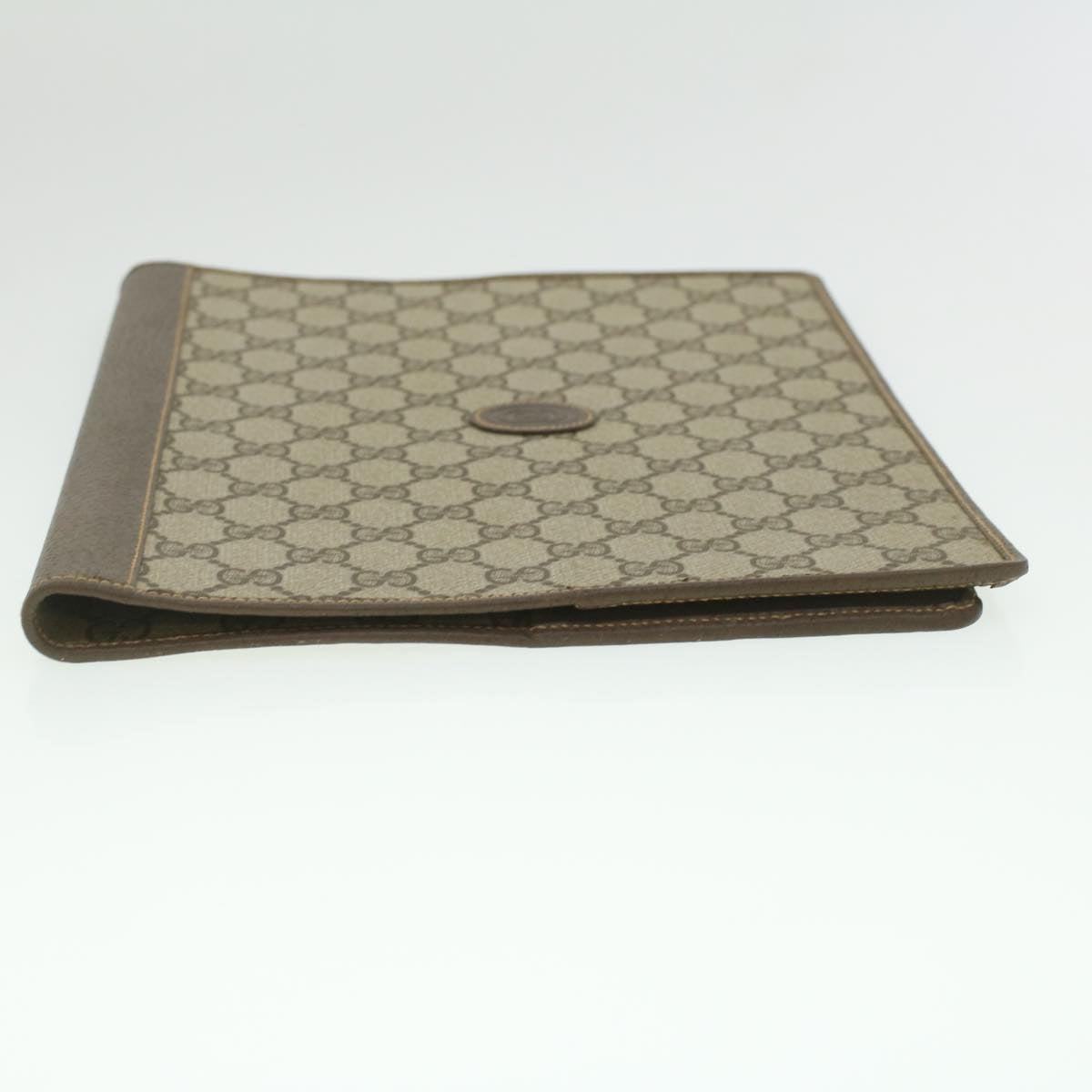 GUCCI GG Canvas Day Planner Cover PVC Leather Beige am3940