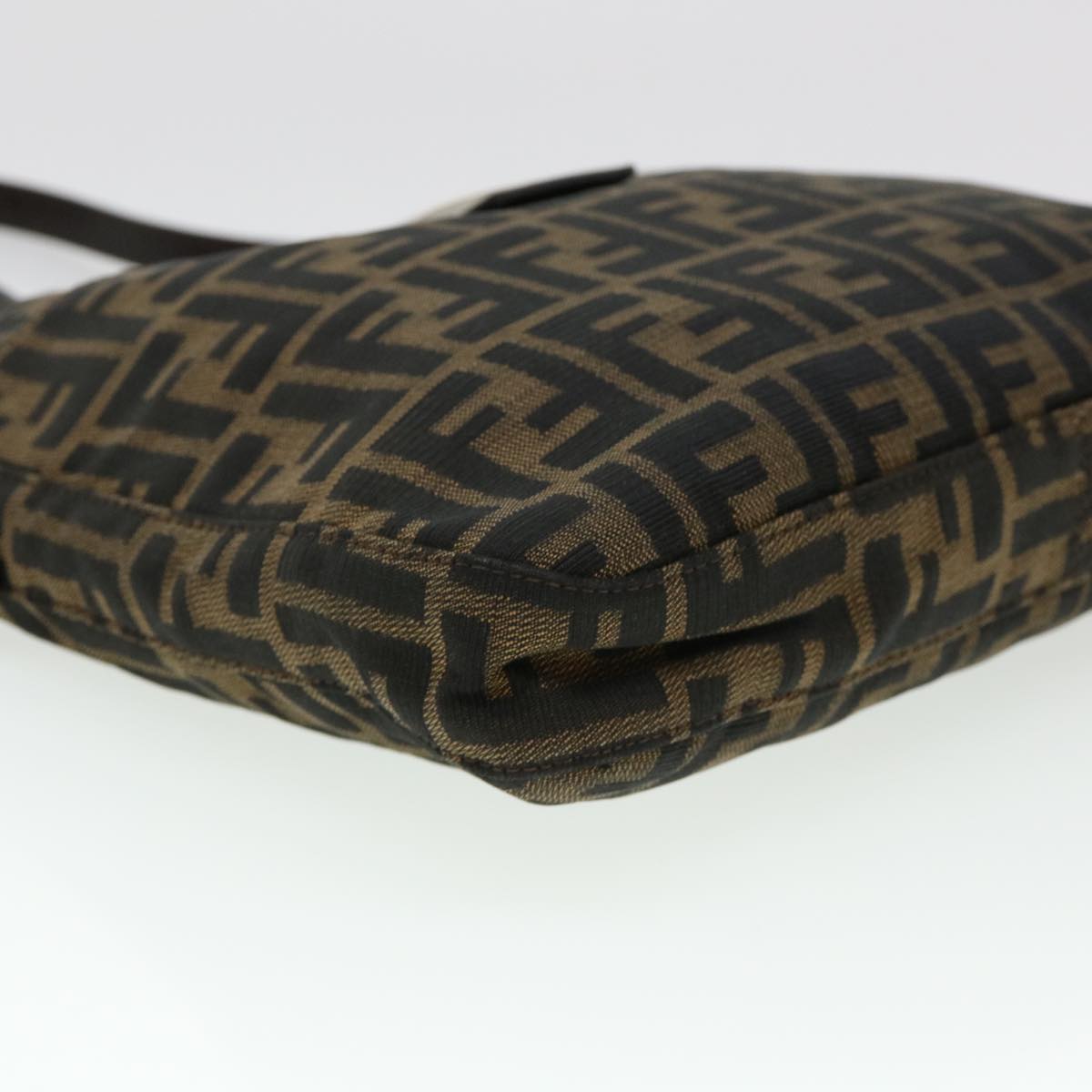 FENDI Zucca Canvas Mamma Baguette Shoulder Bag Brown 2258 26727 009 am4024