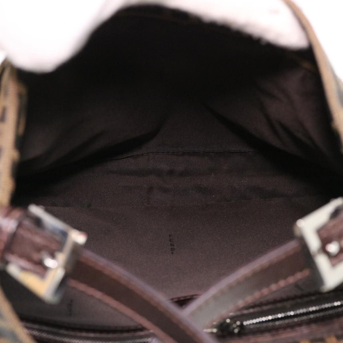 FENDI Zucca Canvas Mamma Baguette Shoulder Bag Brown 2258 26727 009 am4024