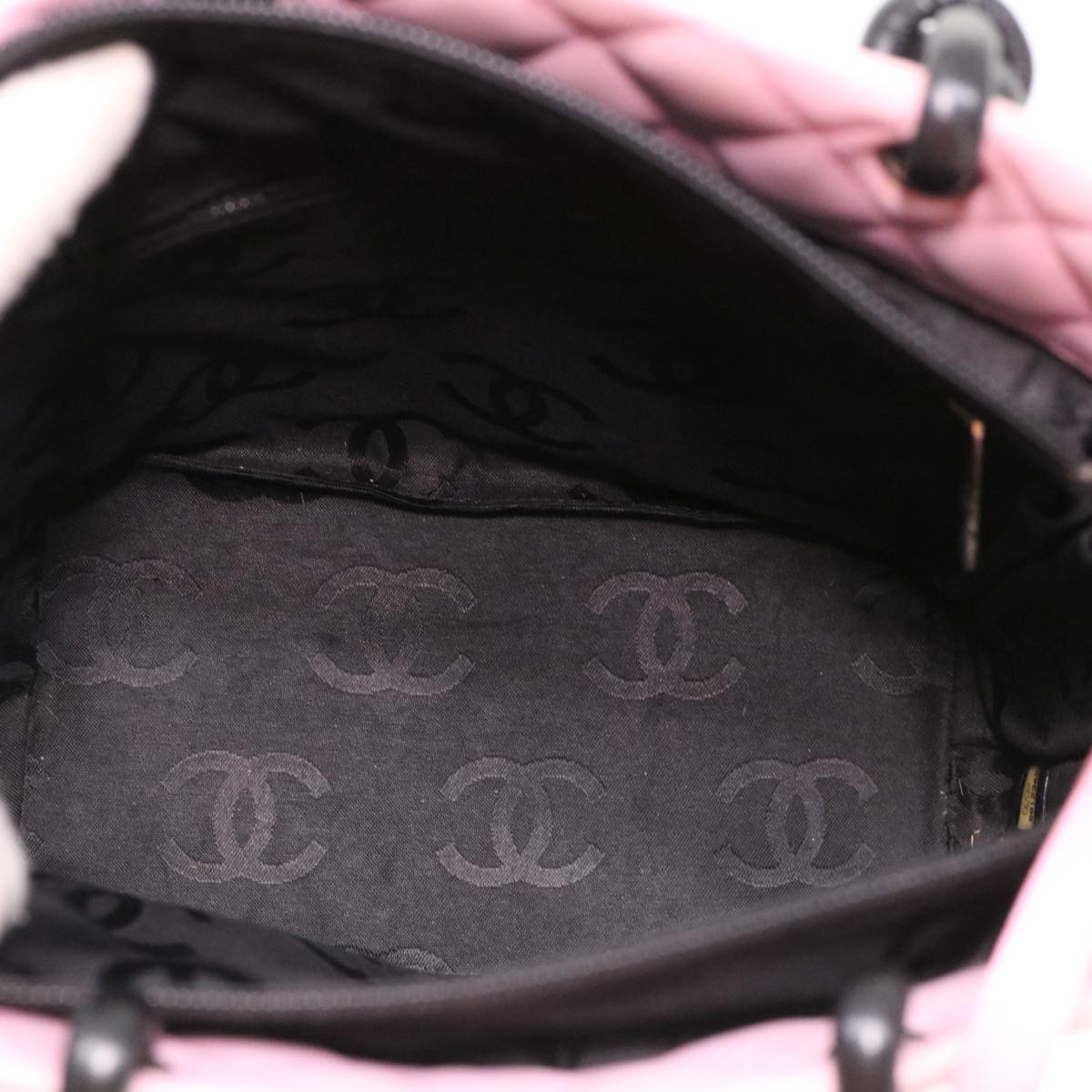 CHANEL Cambon Line Shoulder Bag Caviar Skin Pink CC am4029A