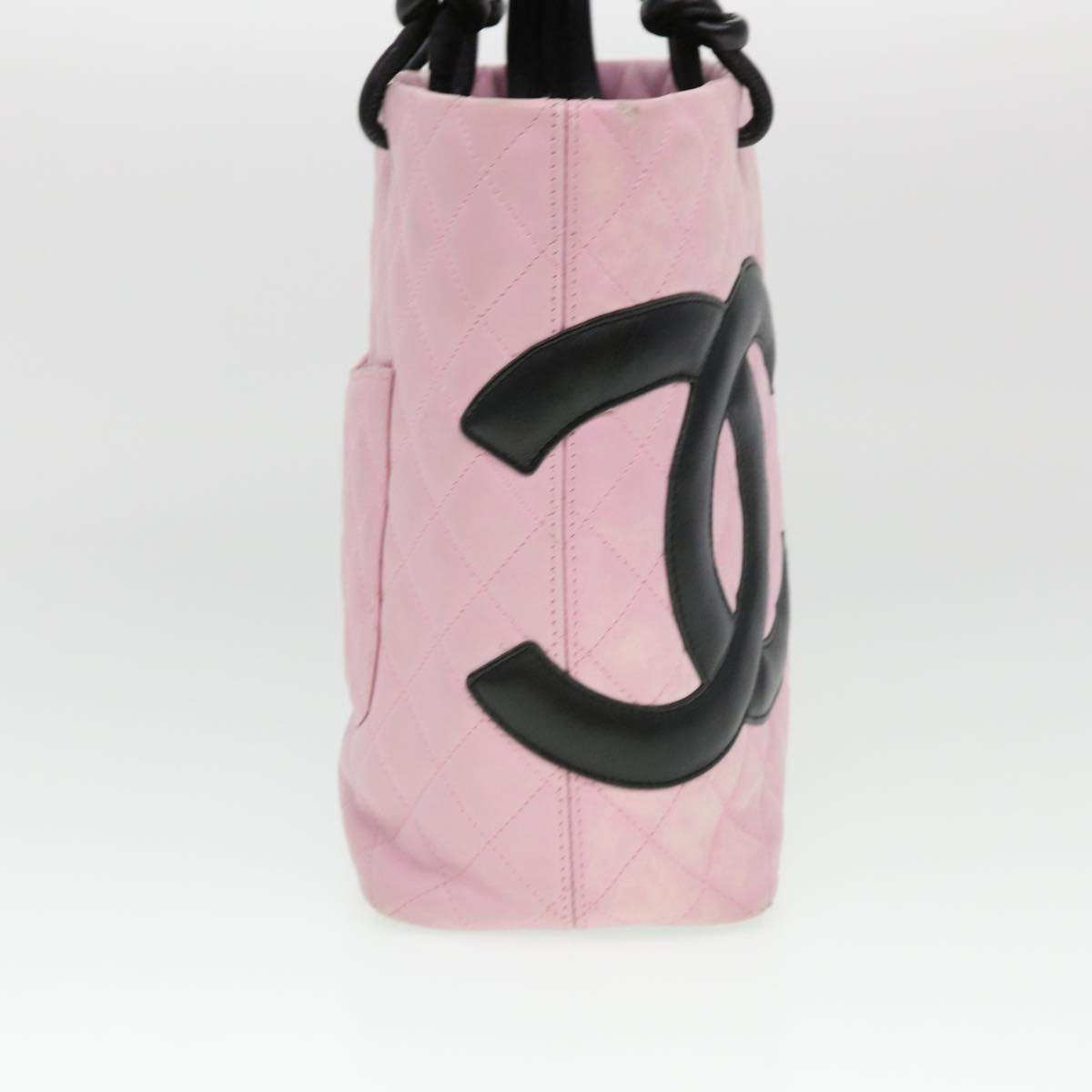 CHANEL Cambon Line Shoulder Bag Caviar Skin Pink CC am4029A