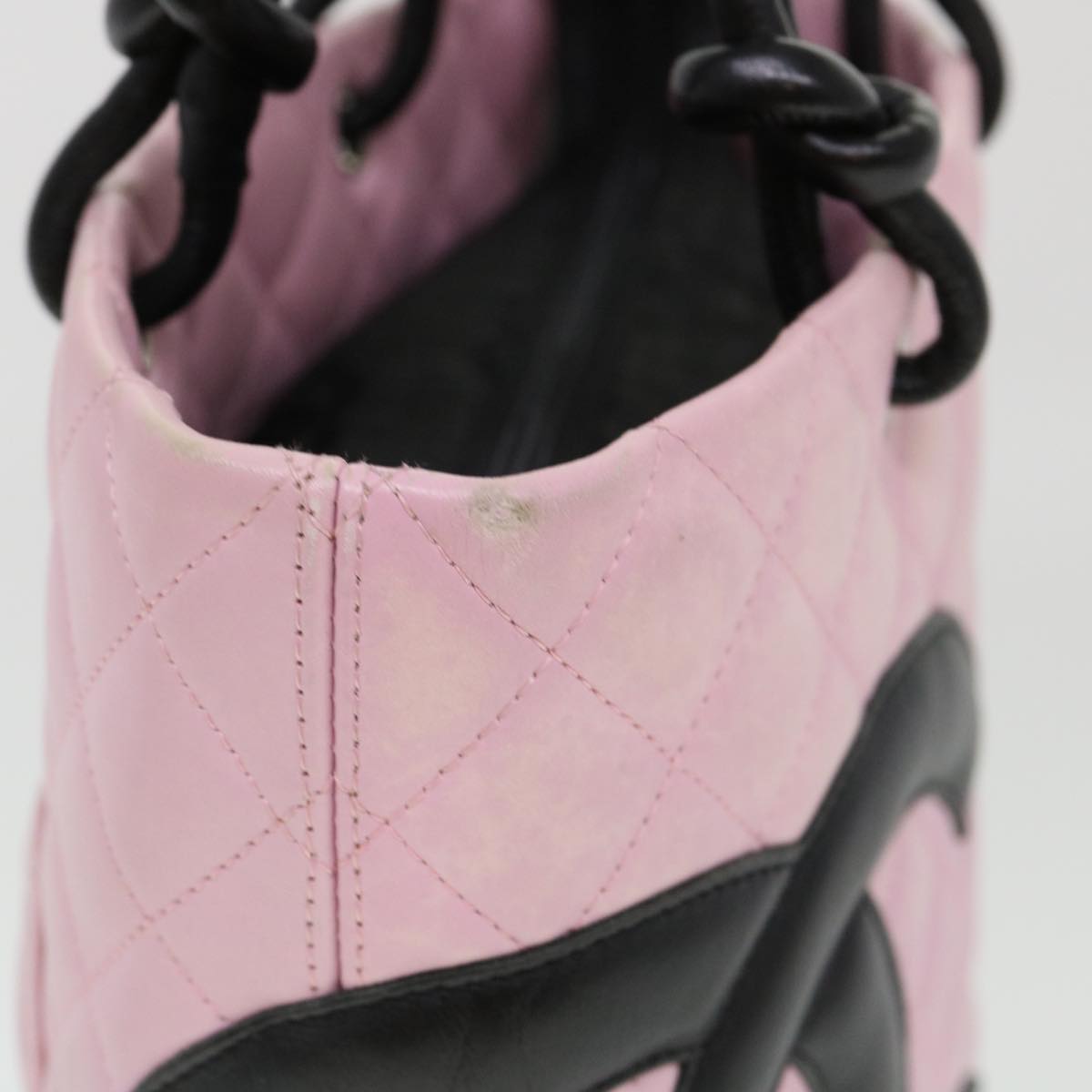 CHANEL Cambon Line Shoulder Bag Caviar Skin Pink CC am4029A