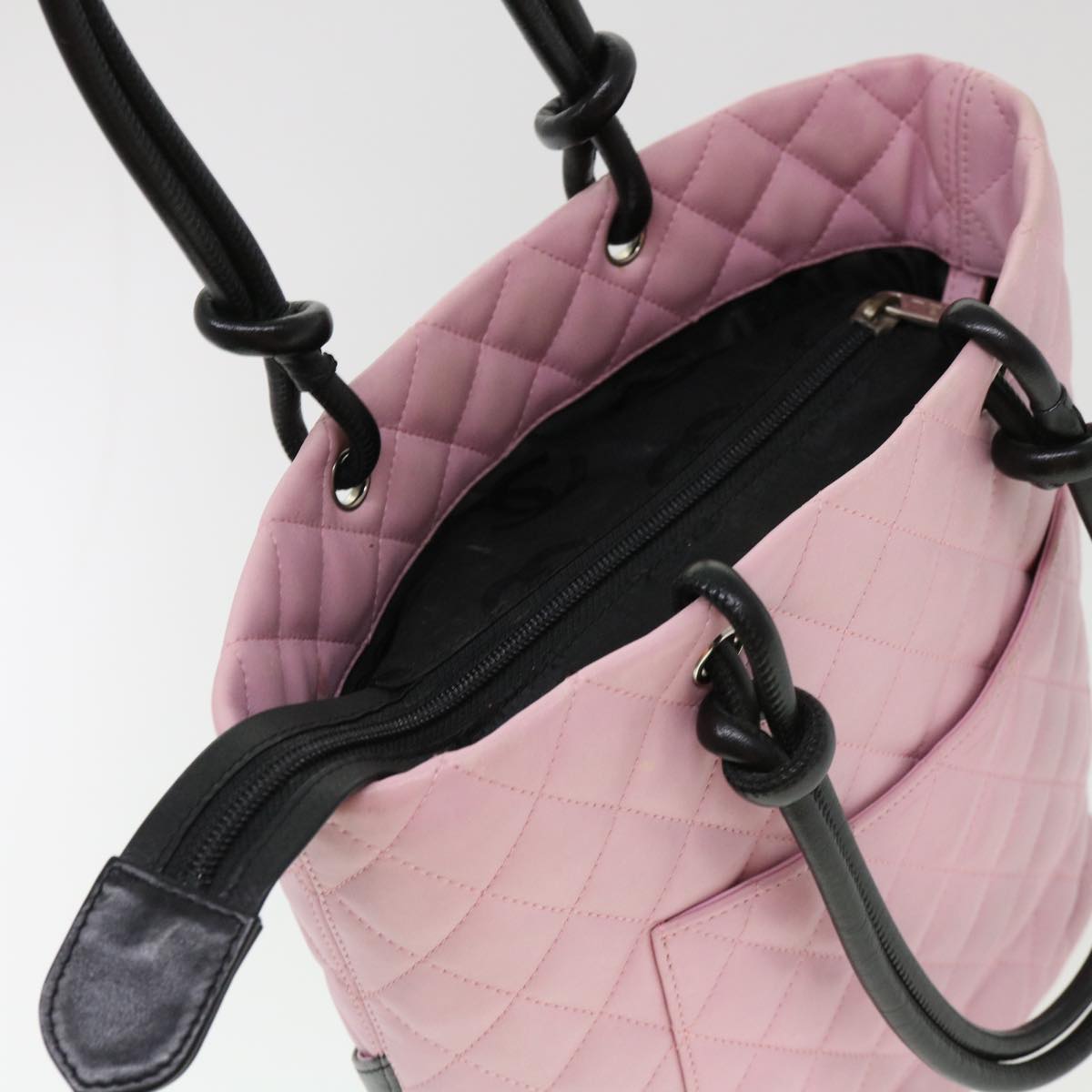 CHANEL Cambon Line Shoulder Bag Caviar Skin Pink CC am4029A