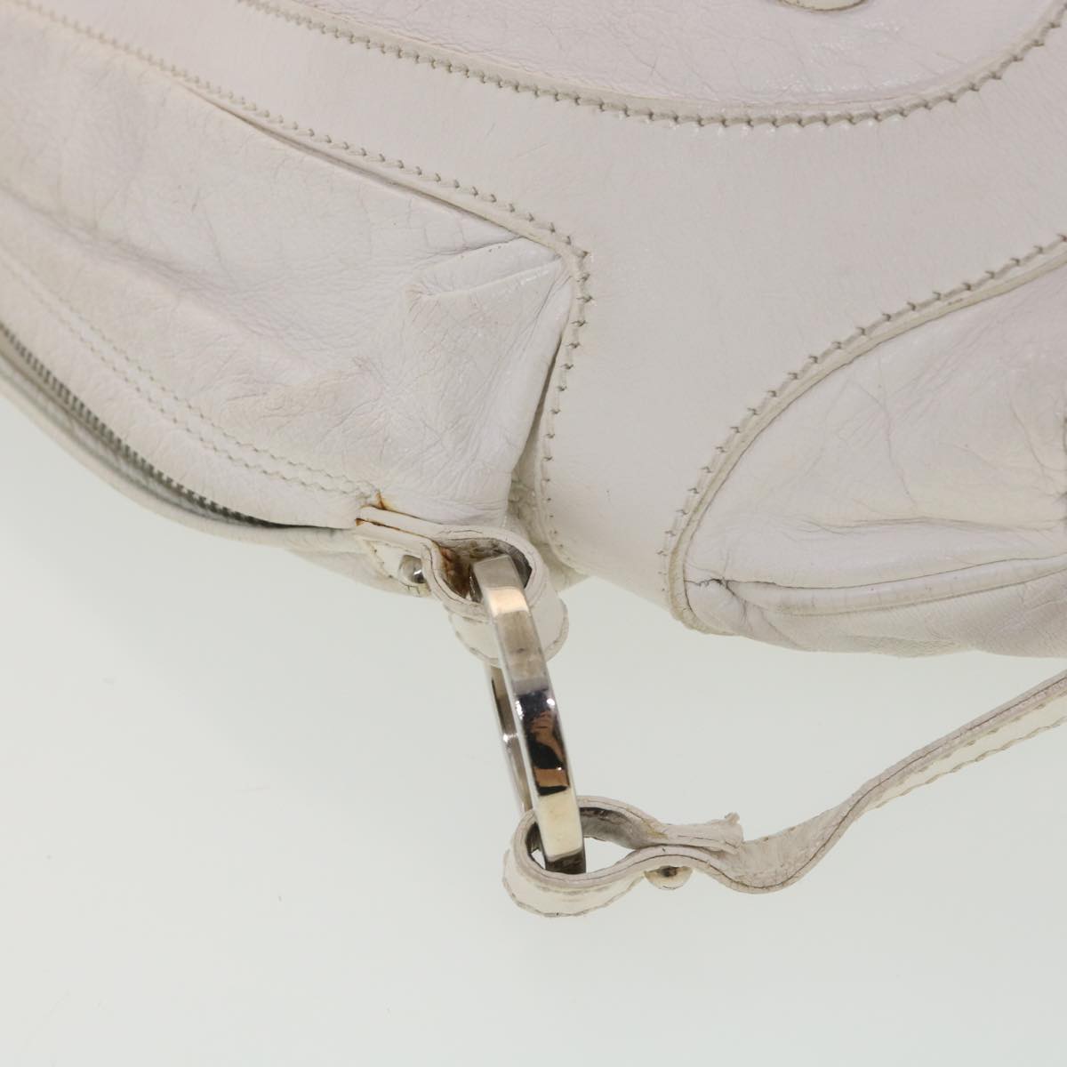 FENDI Shoulder Bag Leather White am4051