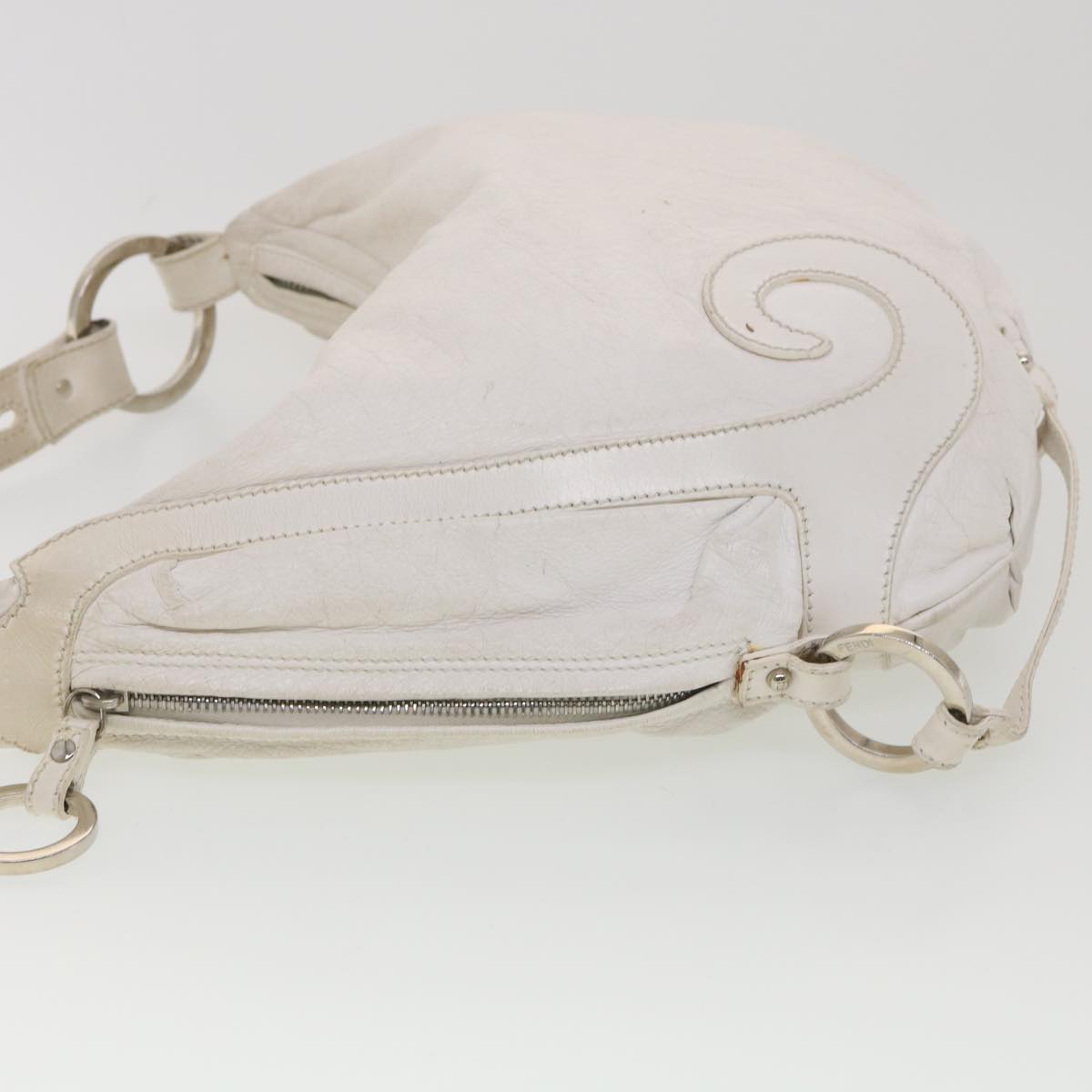 FENDI Shoulder Bag Leather White am4051