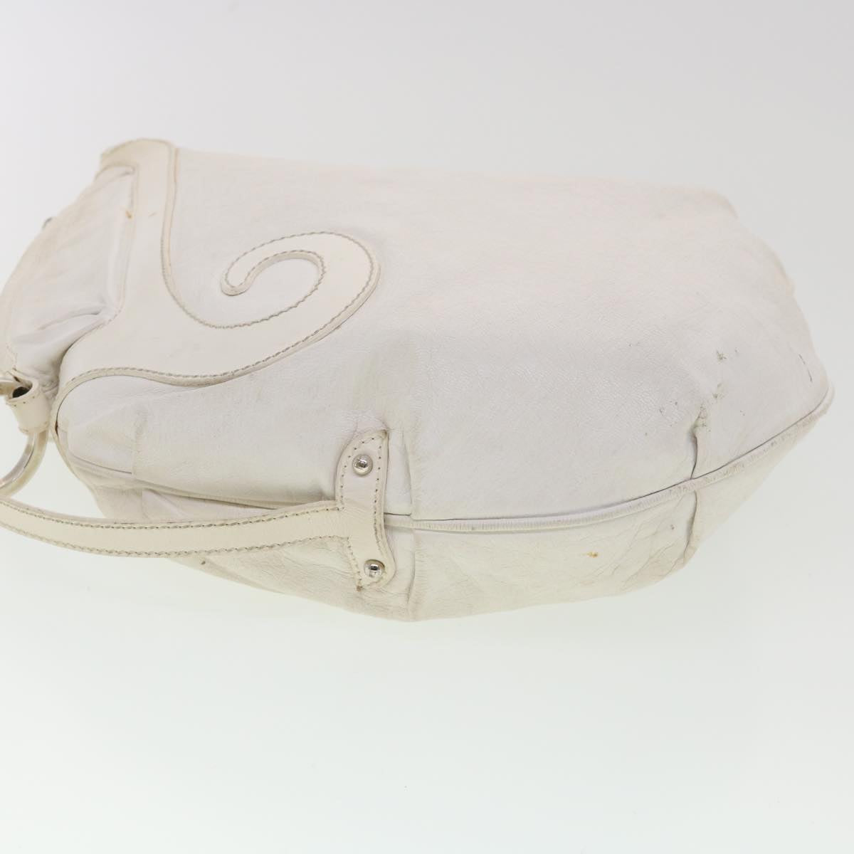 FENDI Shoulder Bag Leather White am4131