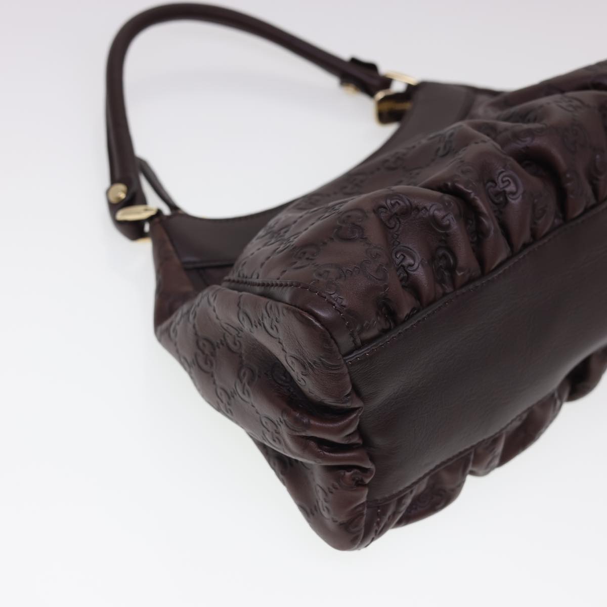 GUCCI Guccissima GG Canvas Shoulder Bag Brown 190525 am4182