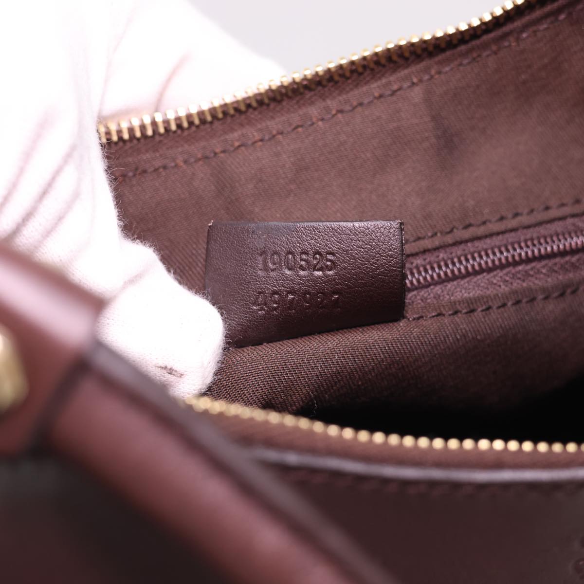 GUCCI Guccissima GG Canvas Shoulder Bag Brown 190525 am4182